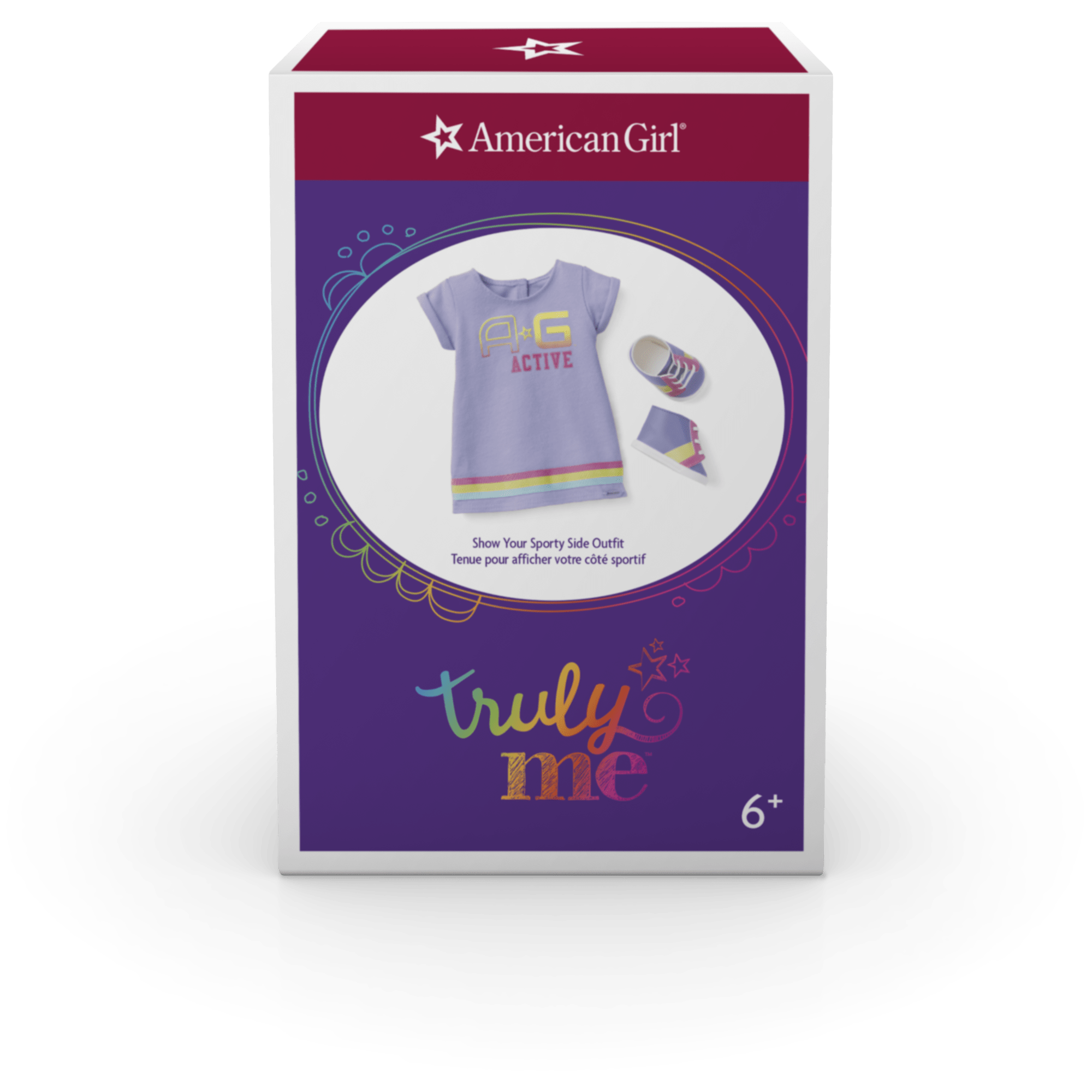 Sporty Outfit for 18-inch Dolls | AG Active T-Shirt Dress & Sneakers