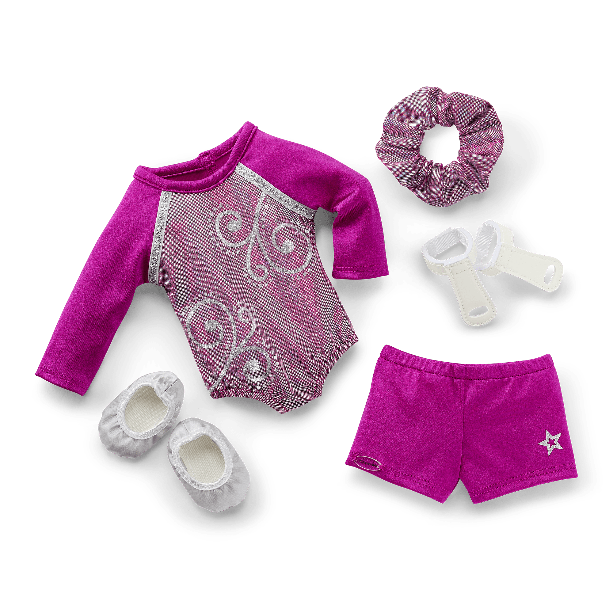 Gymnastics Outfit for 18-inch Dolls with Leotard & Accessories | Somersault Sparkle