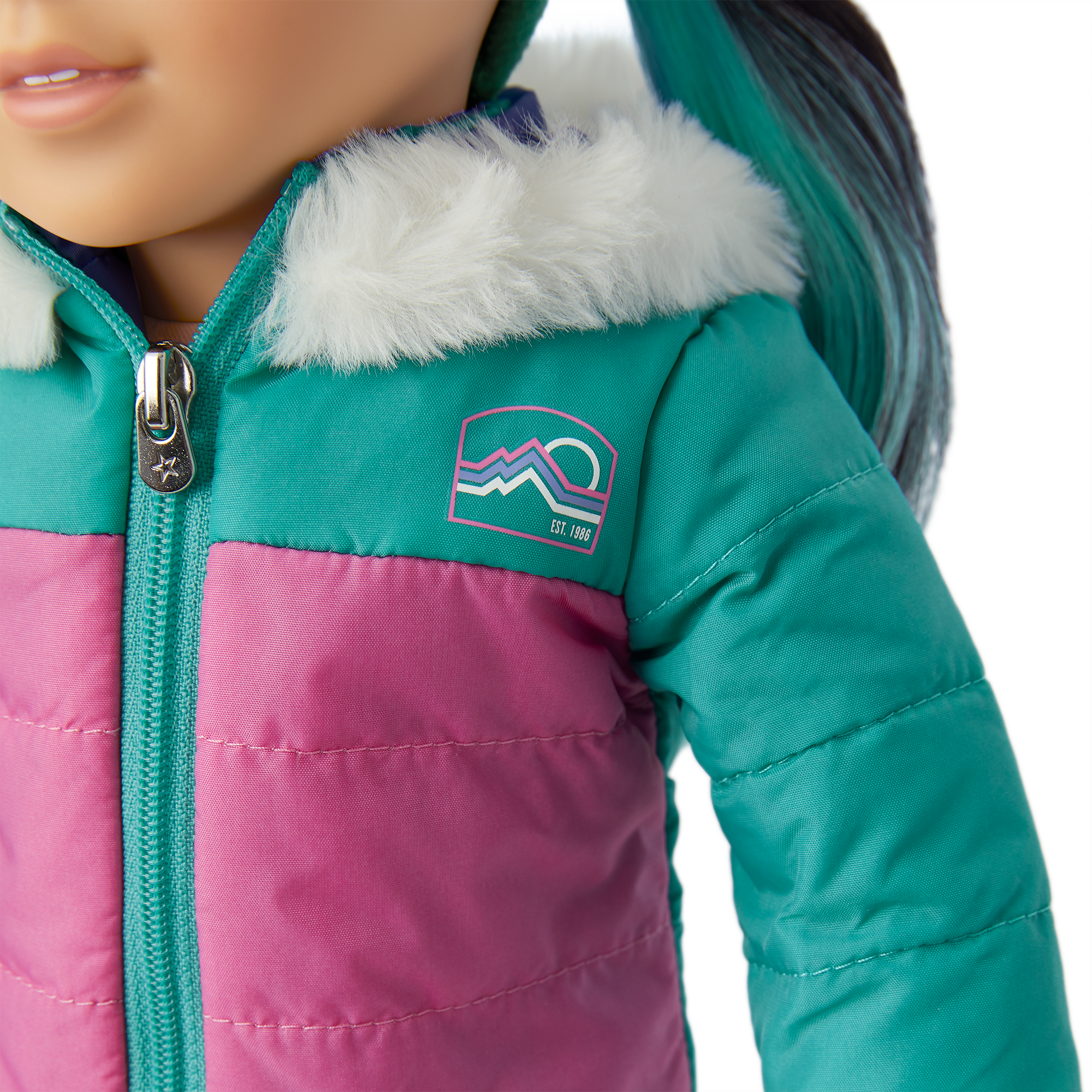 Pink & Aqua Ski Outfit with Jacket, Pants & Accessories | Corinne's