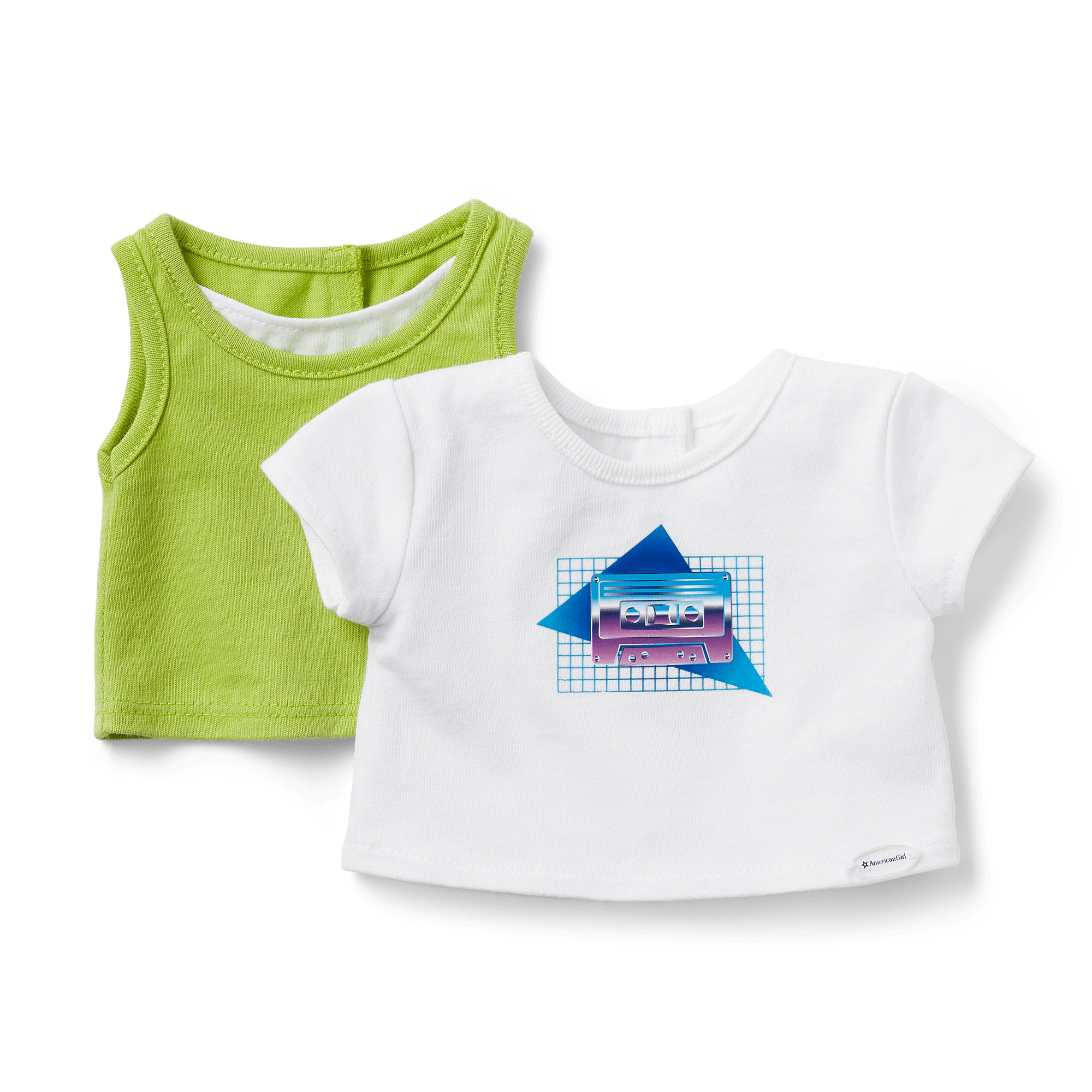 80s Layered T-Shirt & Tank Set for 18-inch Dolls | Courtney's™