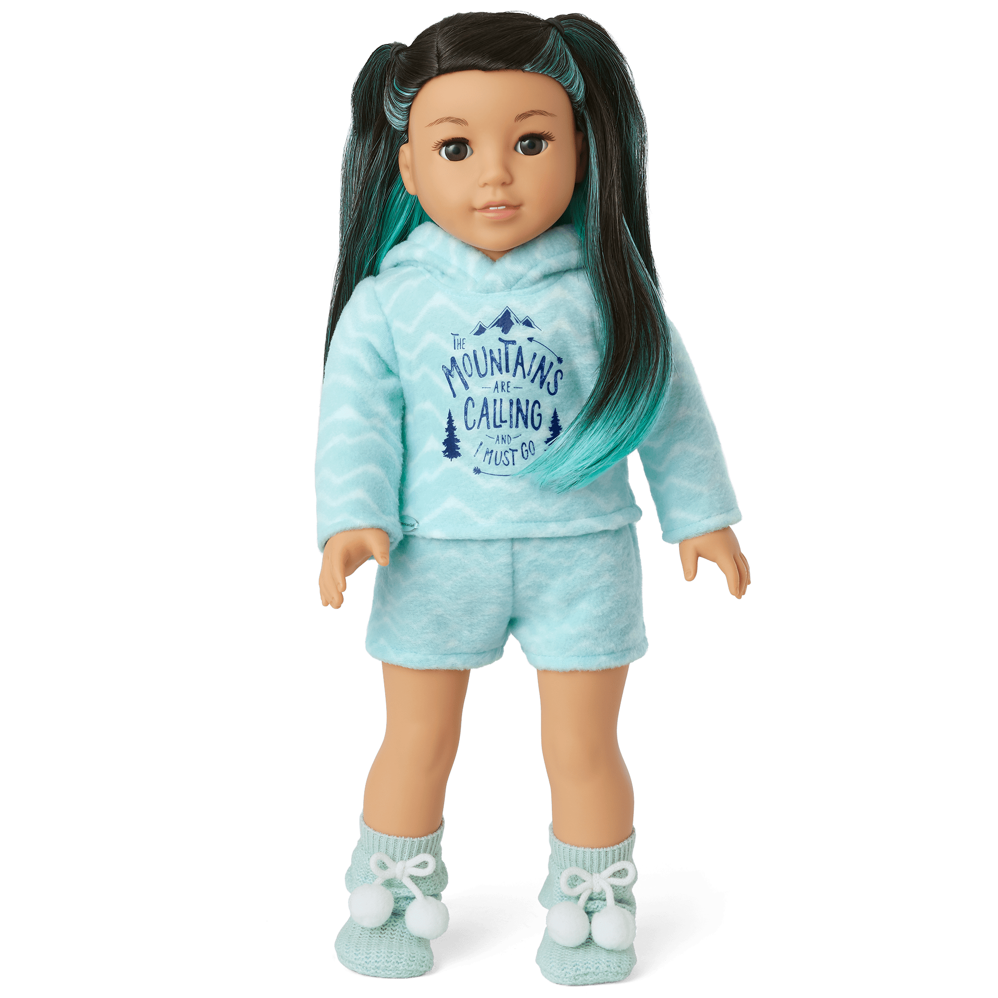Powder Blue Fleece Pajama Set for 18-inch Dolls | Corinne’s™