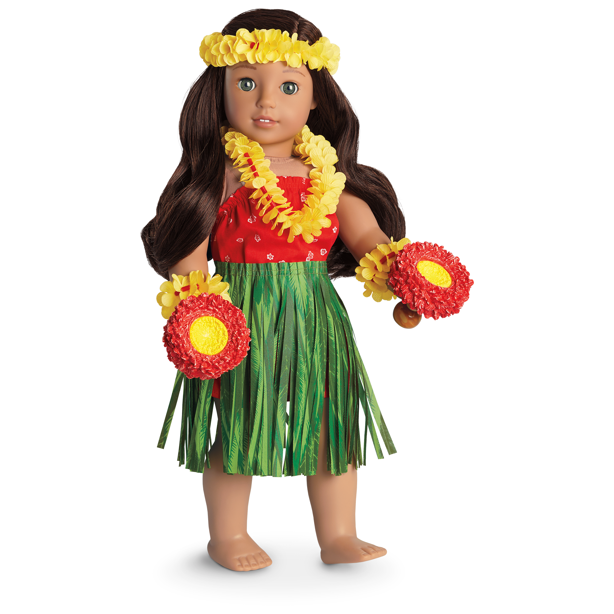Hula Outfit for 18-inch Dolls with Lei & Skirt | Nanea's™