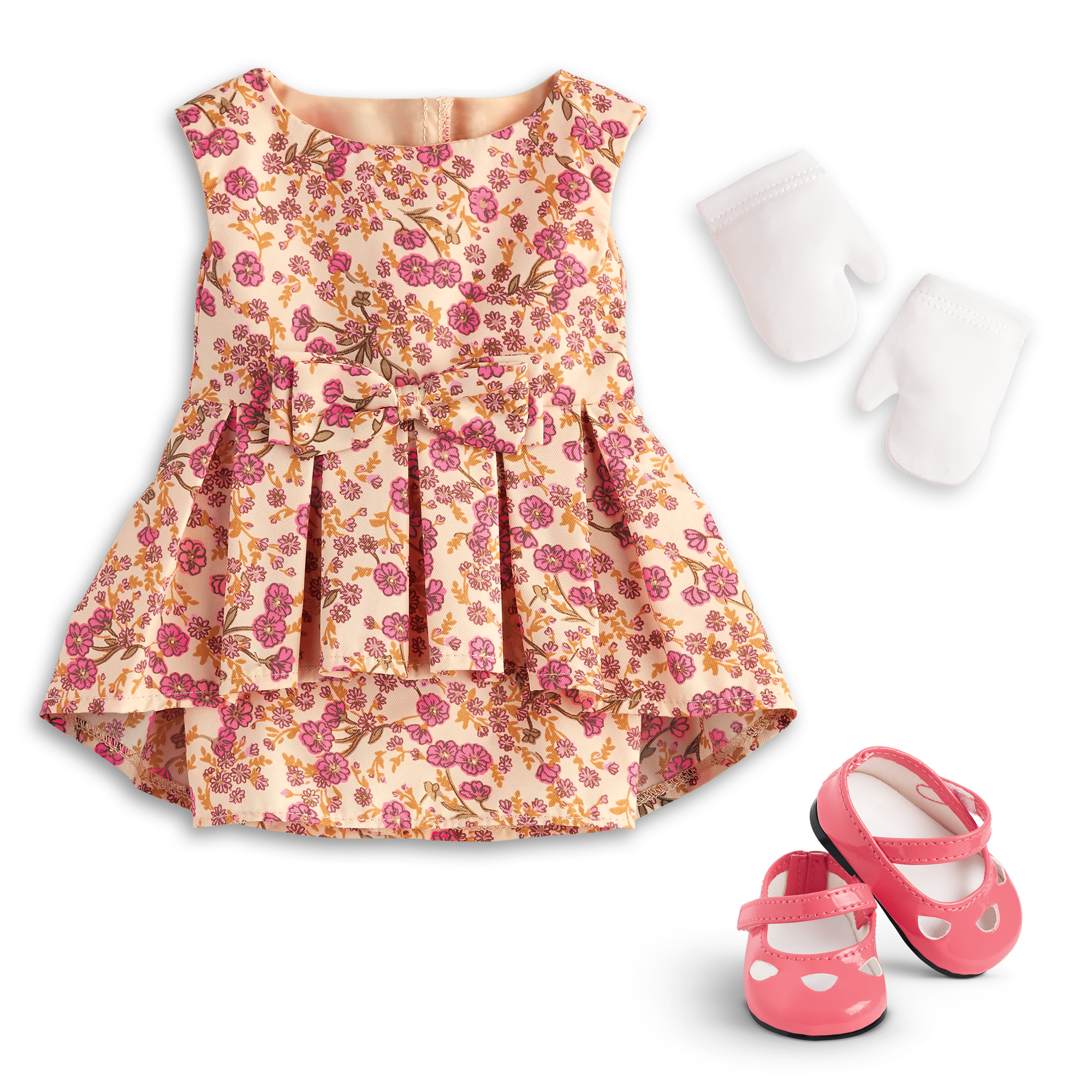 Floral Taffeta Dress for 18-inch Dolls | Melody’s™ Historical Collection
