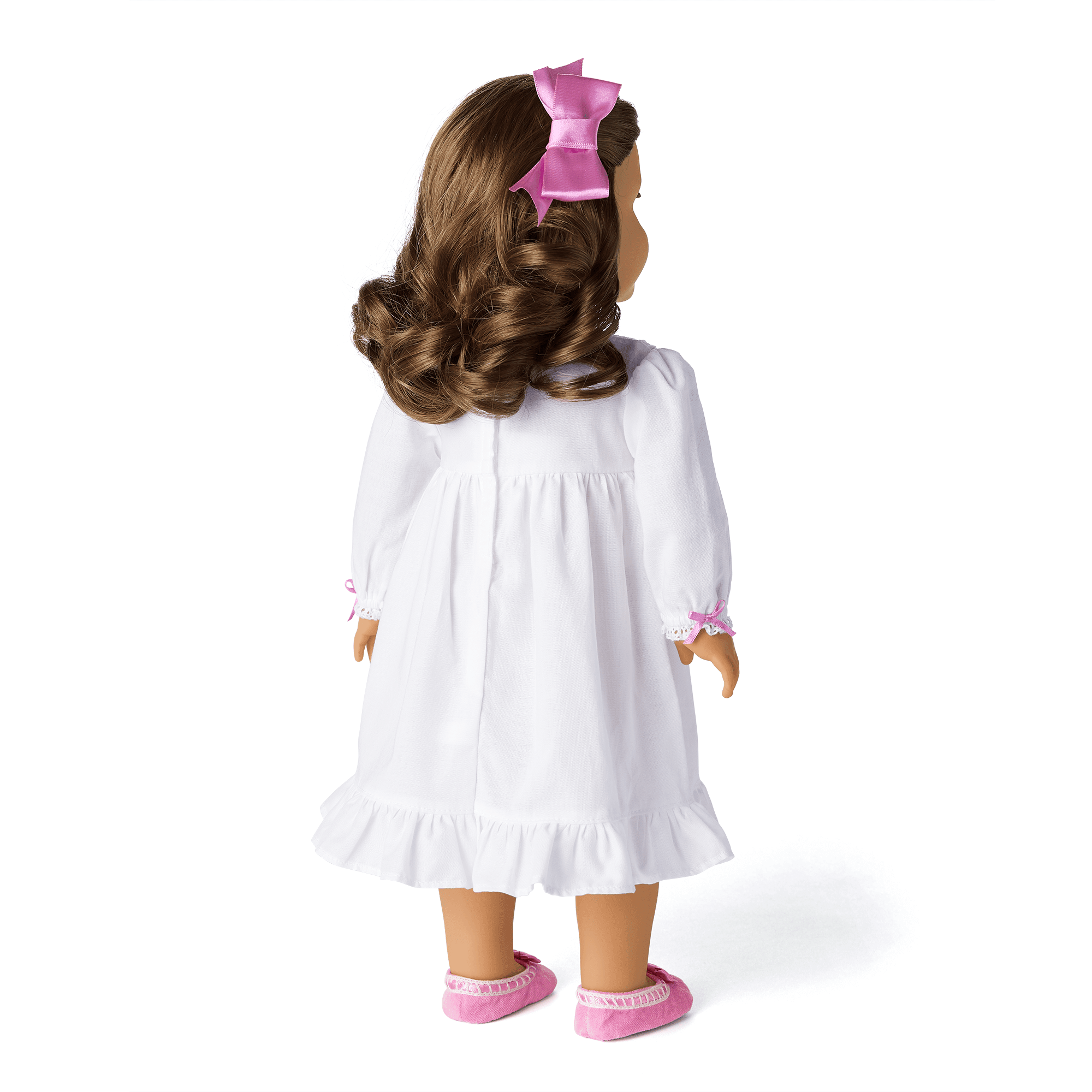 Vintage Cotton Nightgown for 18-inch Dolls with Lace & Satin Trim | Rebecca’s™