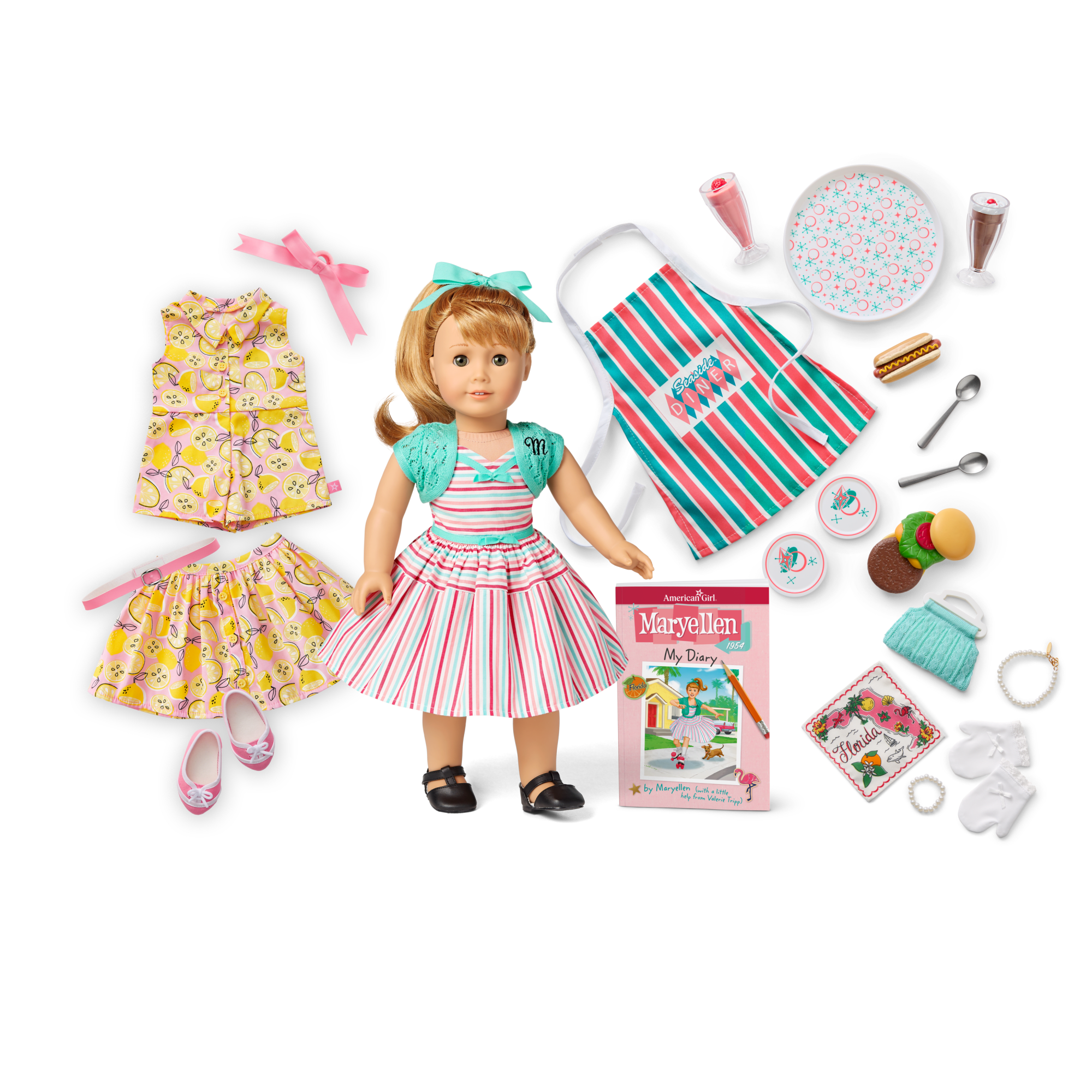 1950s Style Doll Gift Set with Diner Accessories | Maryellen’s™