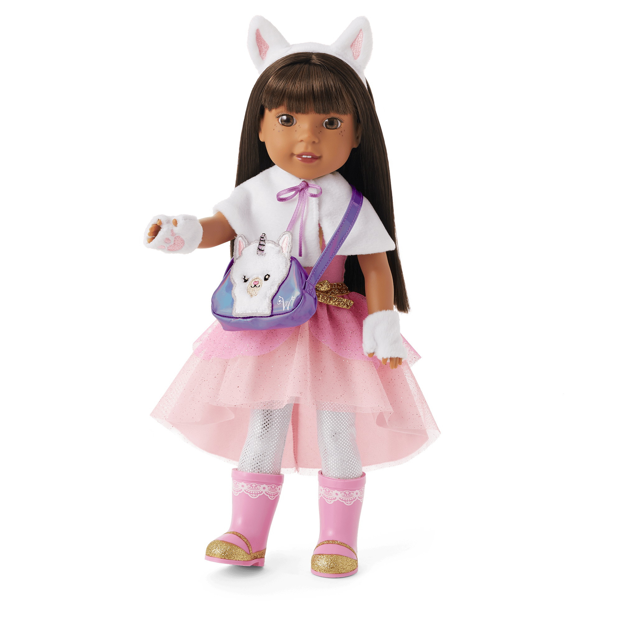 Fantasy Llamacorn Doll Accessories Set for WellieWishers | Faux-Fur & Sparkle