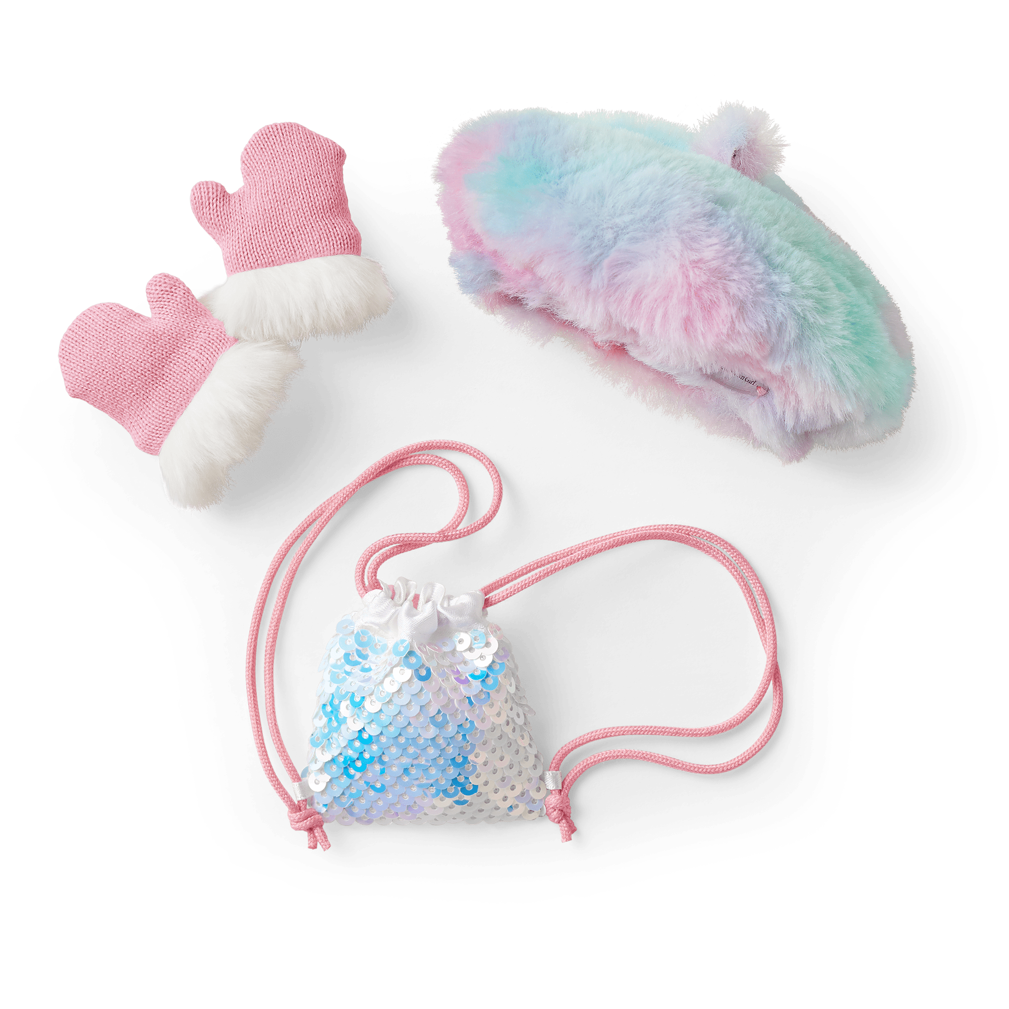 Faux-Fur Beret & Knit Mittens Set for 14.5\" Dolls | Gwynn’s Accessories