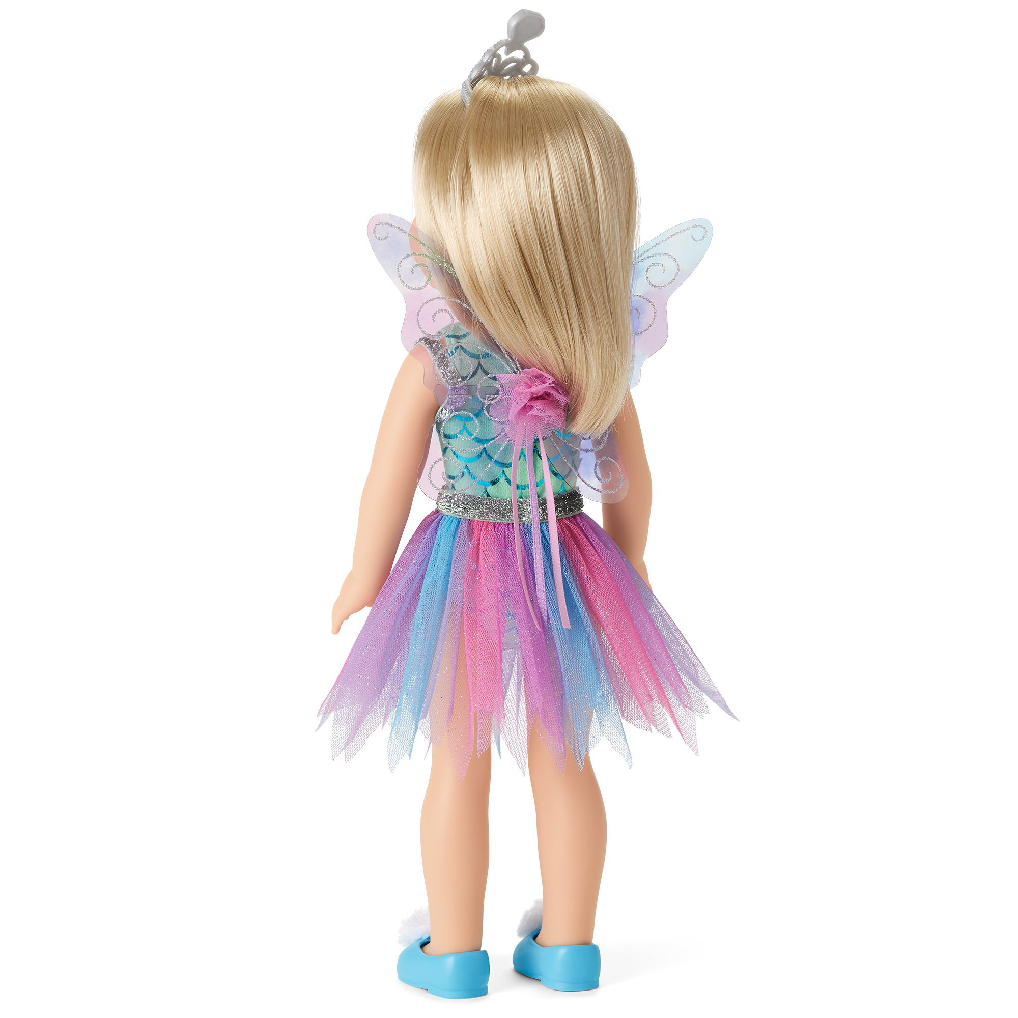 Colorful Butterfly Skirt & Wings Set for WellieWishers Dolls | Sparkly Accessories