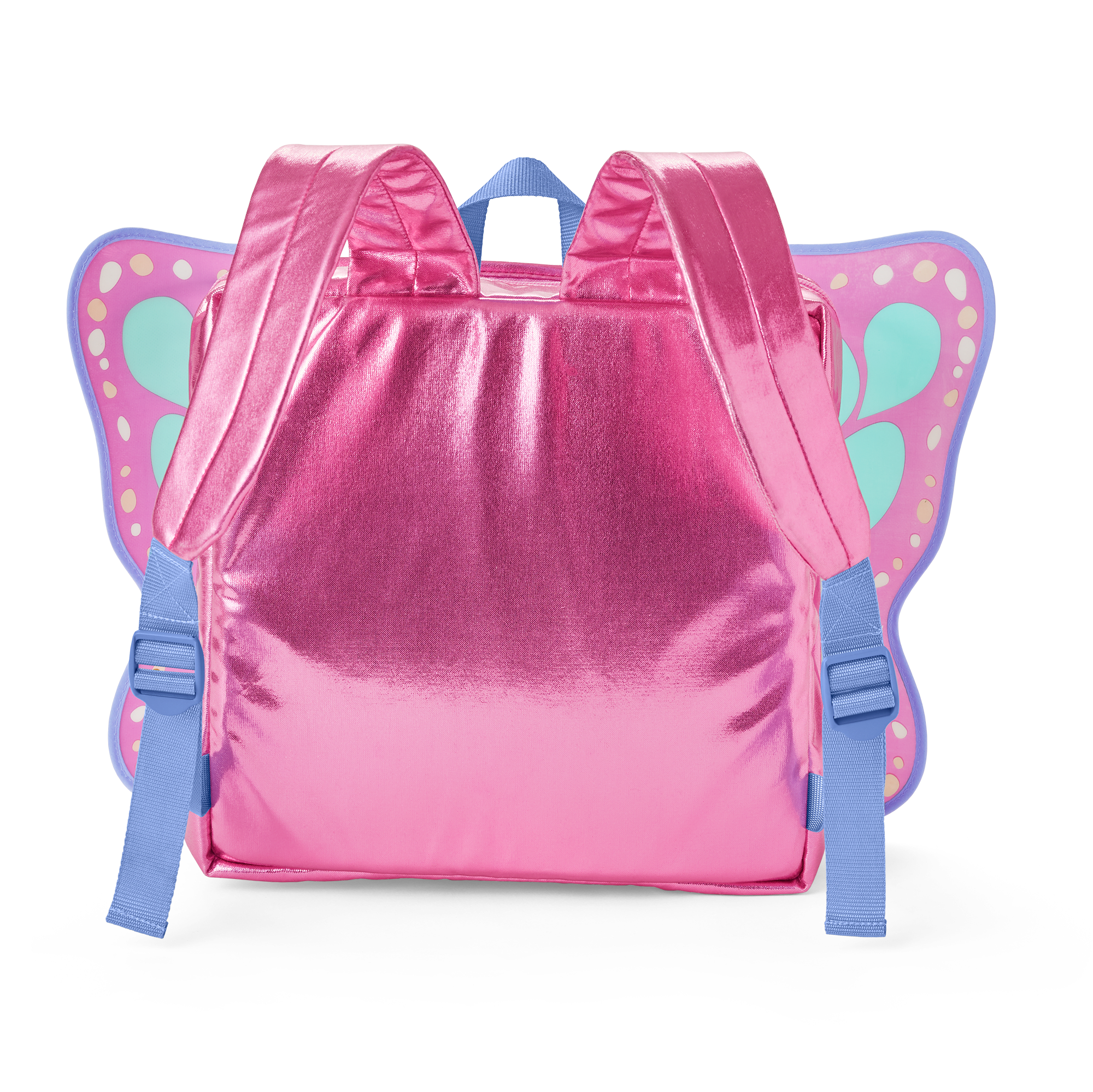 Pink Doll Backpack with Glitter Wings for WellieWishers | Adjustable Straps