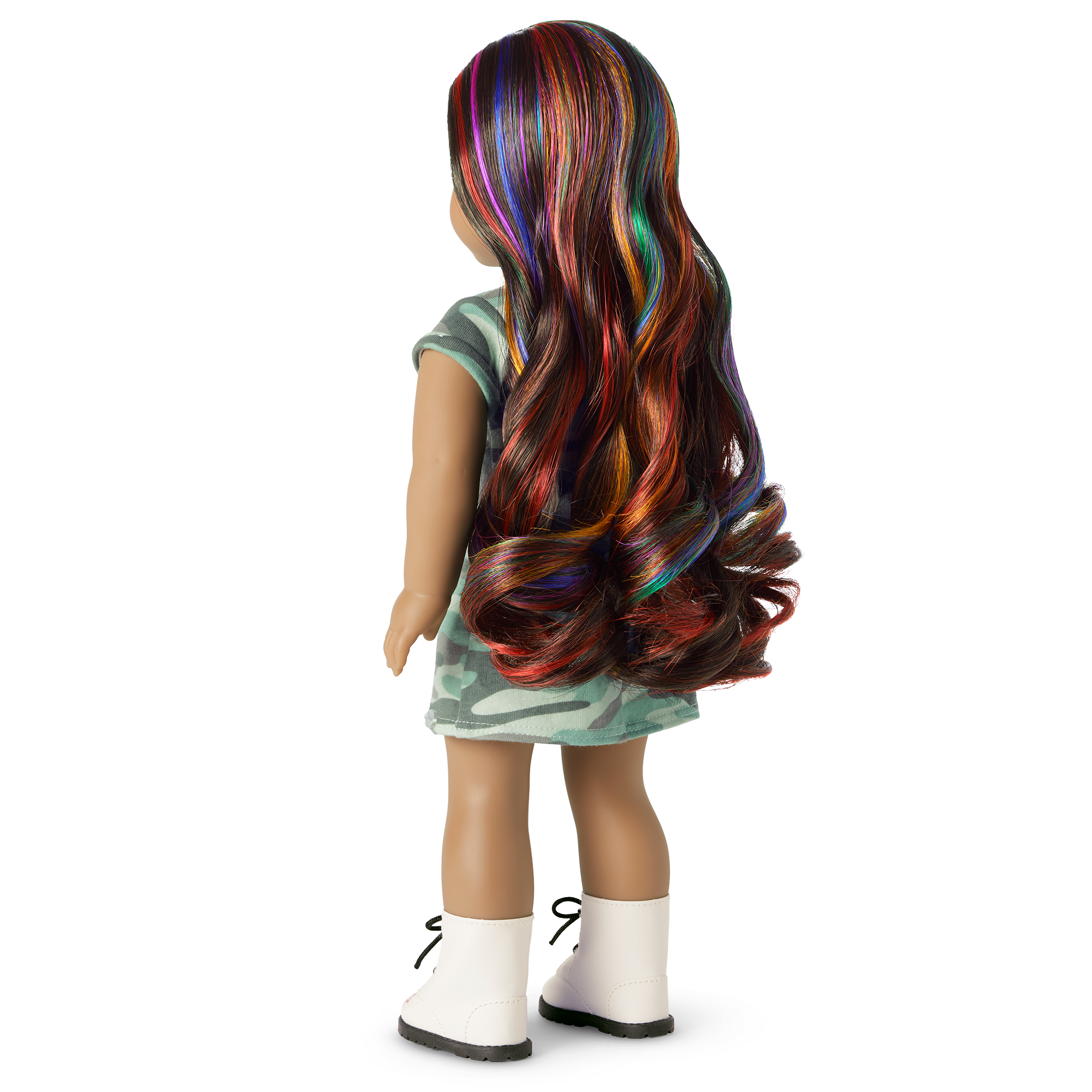 18-inch Truly Me Doll with Wavy Dark-Brown Hair & Rainbow Highlights