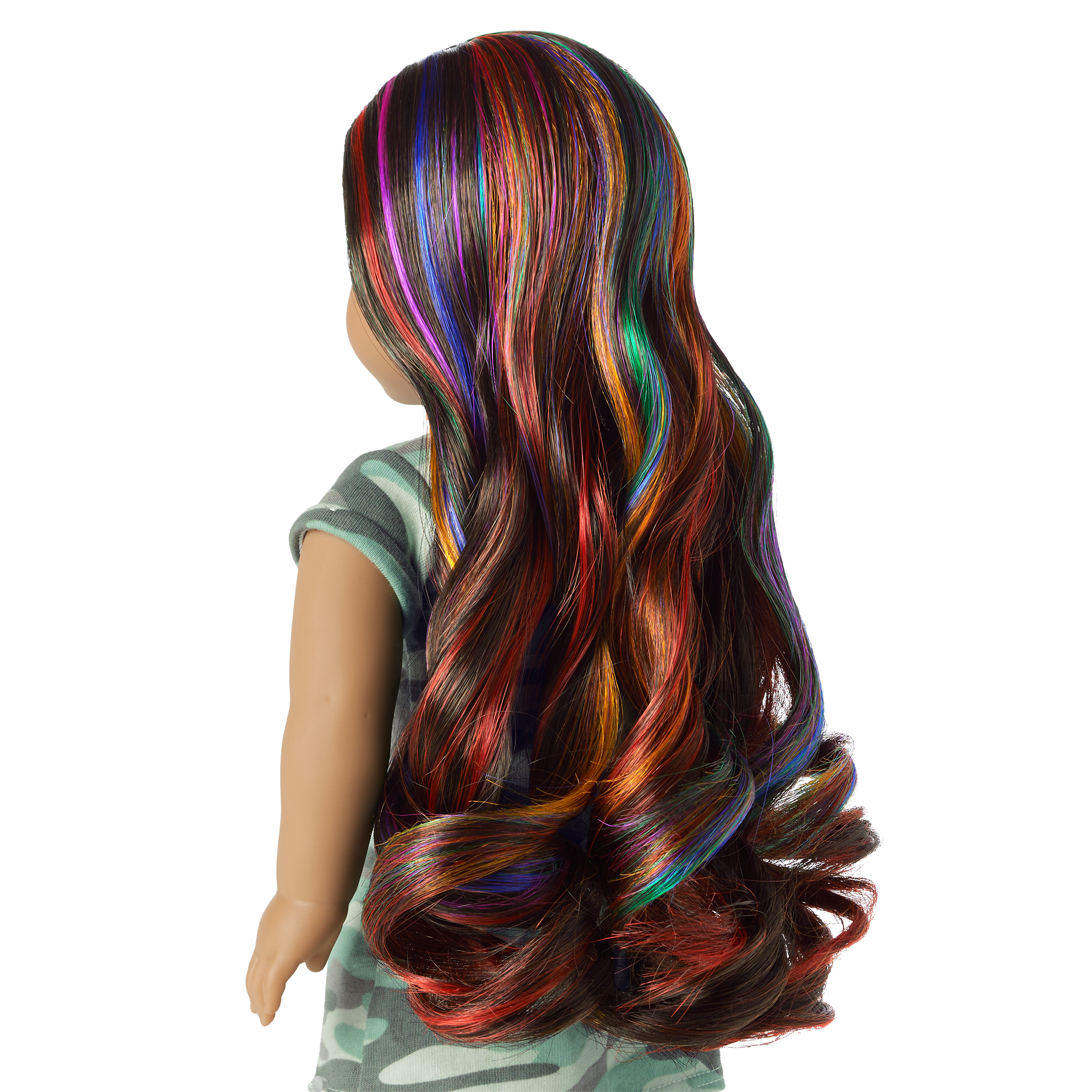 18-inch Truly Me Doll with Wavy Dark-Brown Hair & Rainbow Highlights