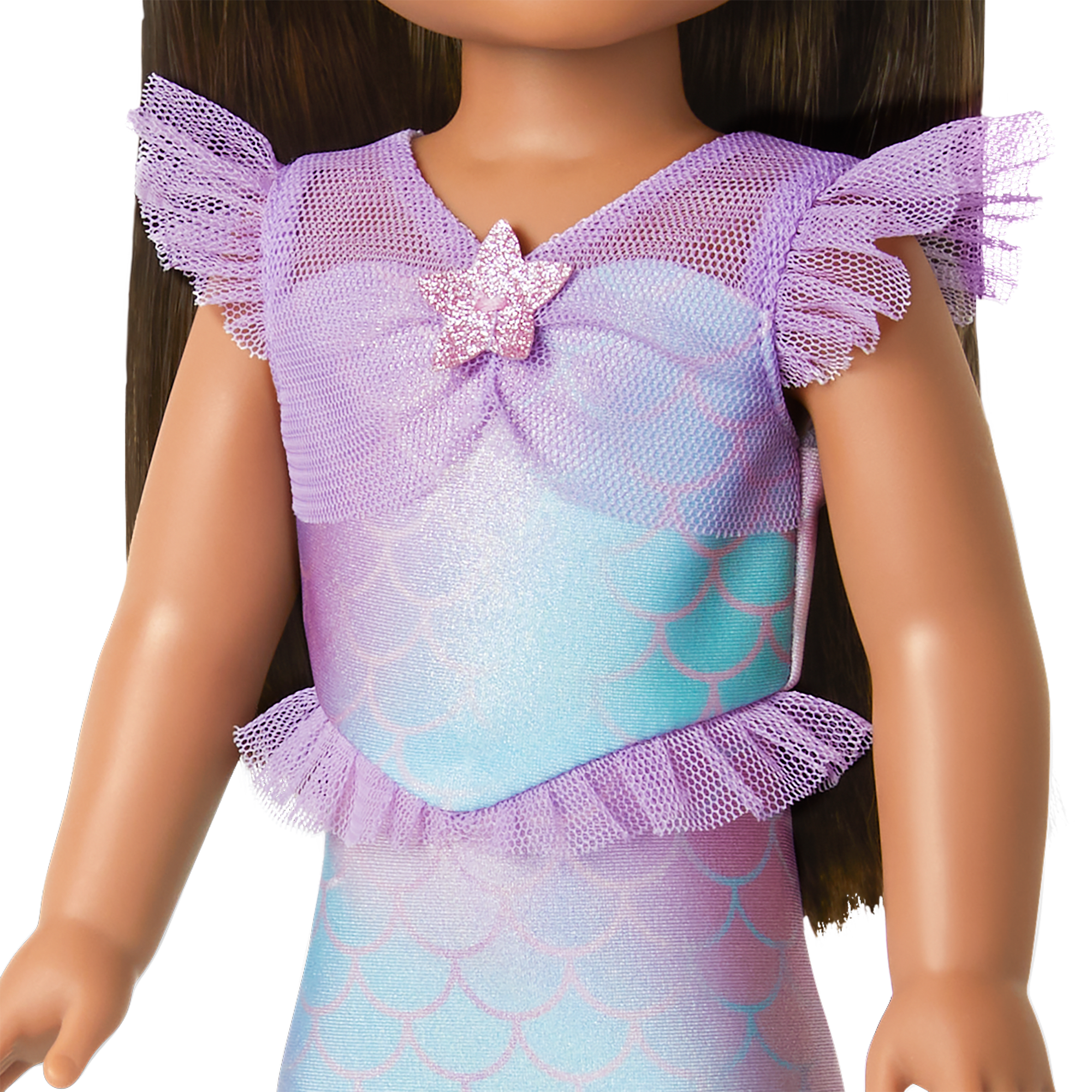 2-in-1 Sparkly Mermaid Dress for Dolls | WellieWishers Outfit