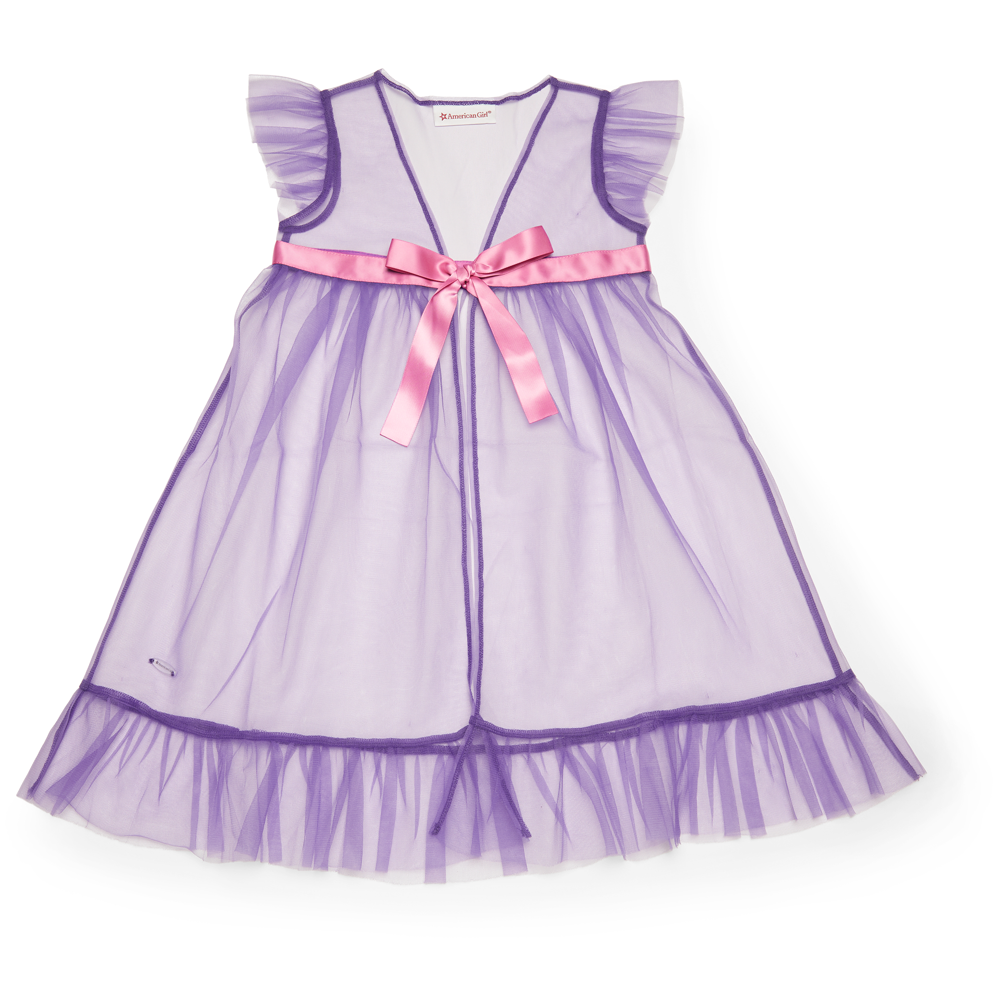 Pink Satin Nightie & Sheer Robe Set for Girls | Royal Ruffles