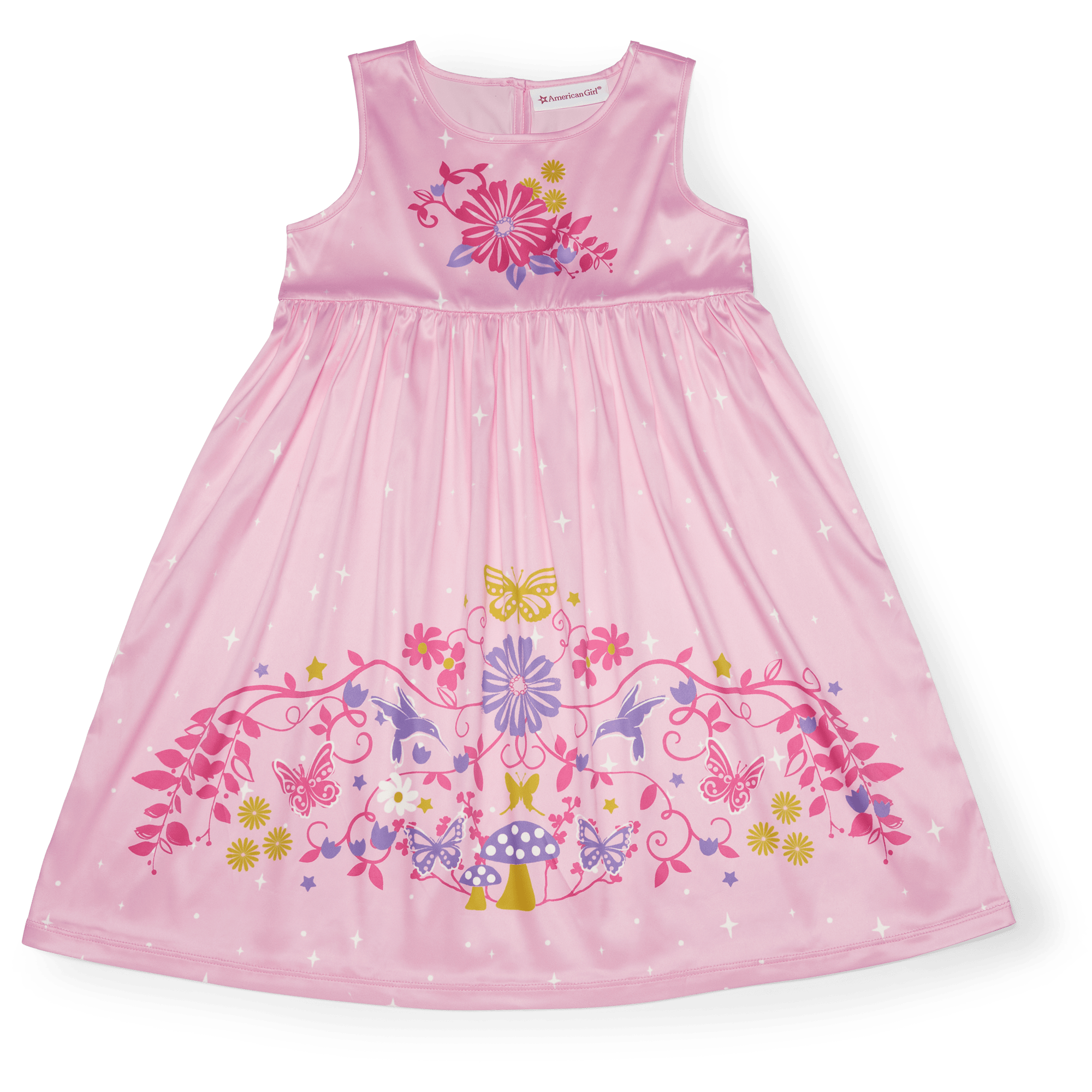 Pink Satin Nightie & Sheer Robe Set for Girls | Royal Ruffles