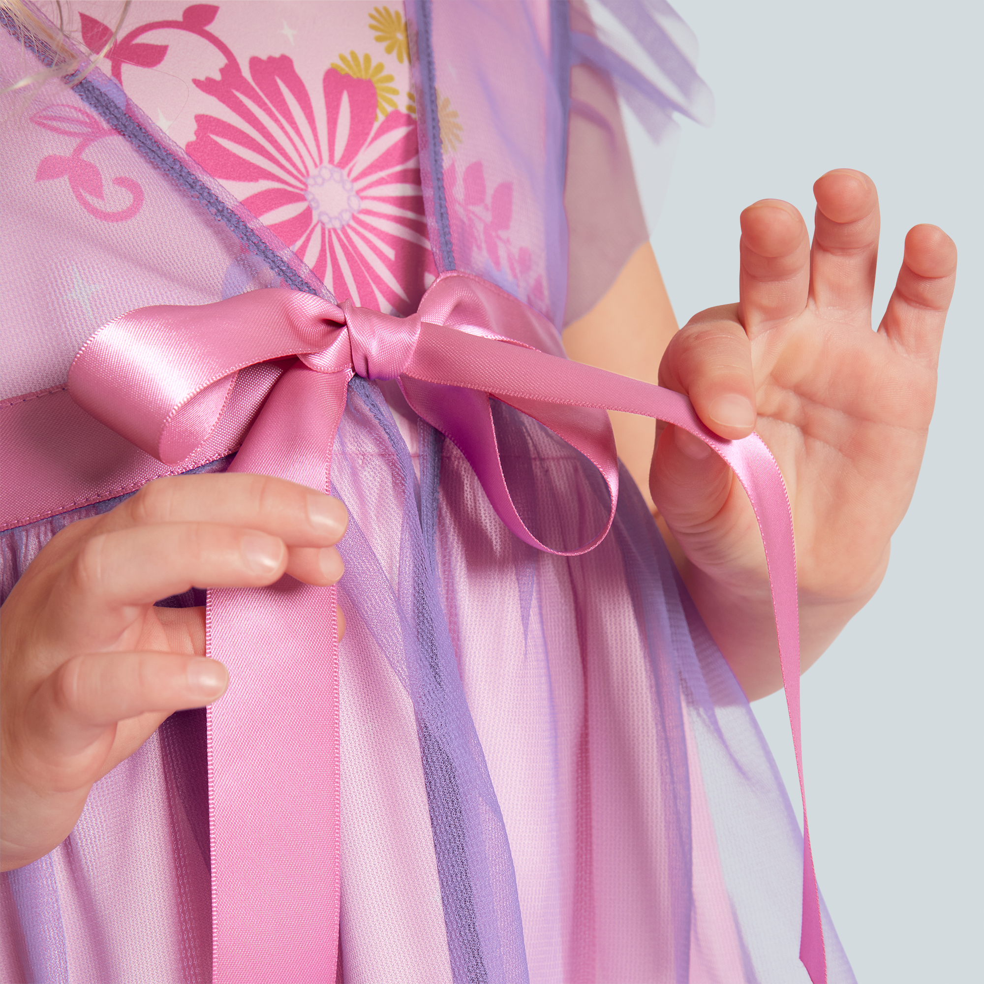 Pink Satin Nightie & Sheer Robe Set for Girls | Royal Ruffles