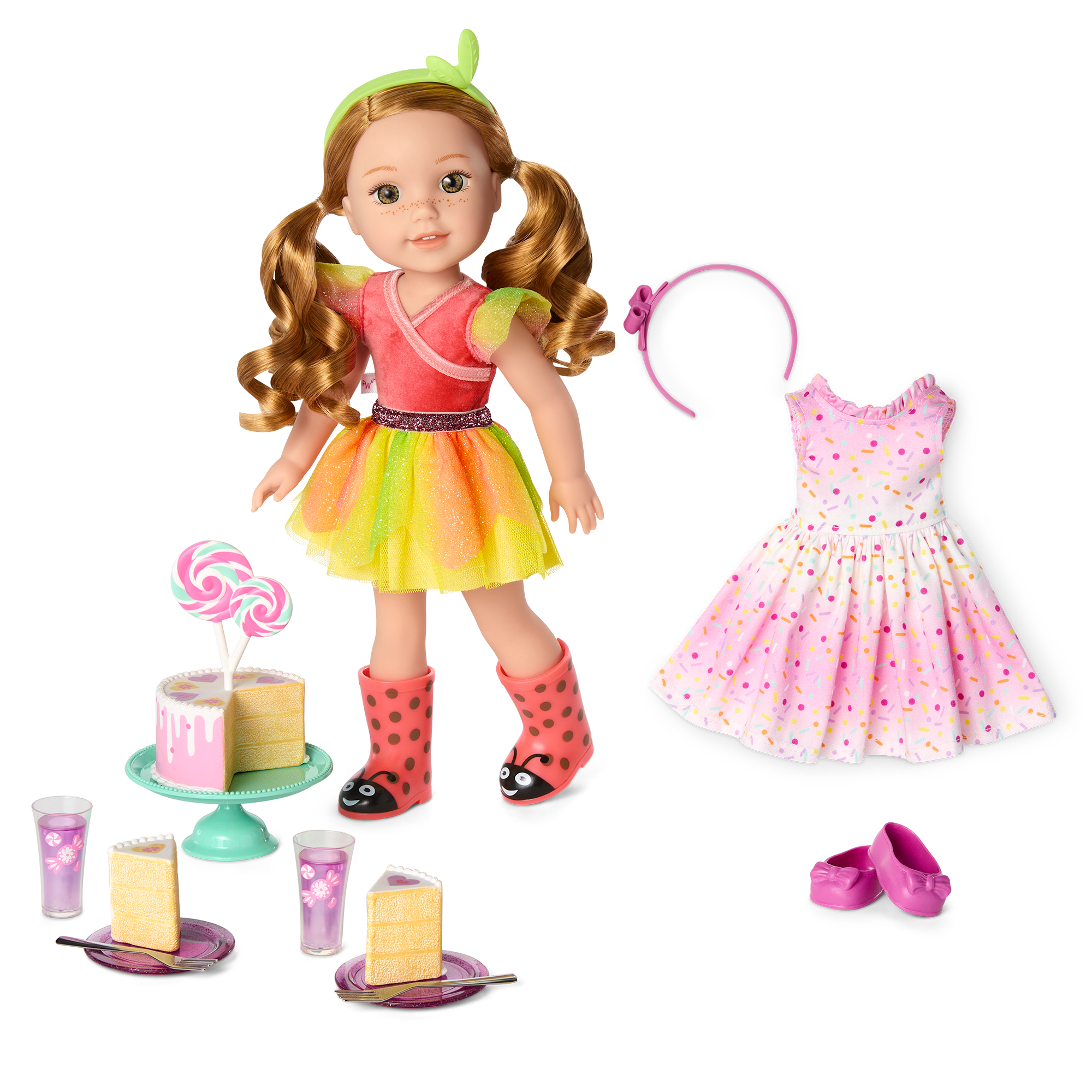 Willa's Party-Ready Doll Set with Cake & Accessories | WellieWishers