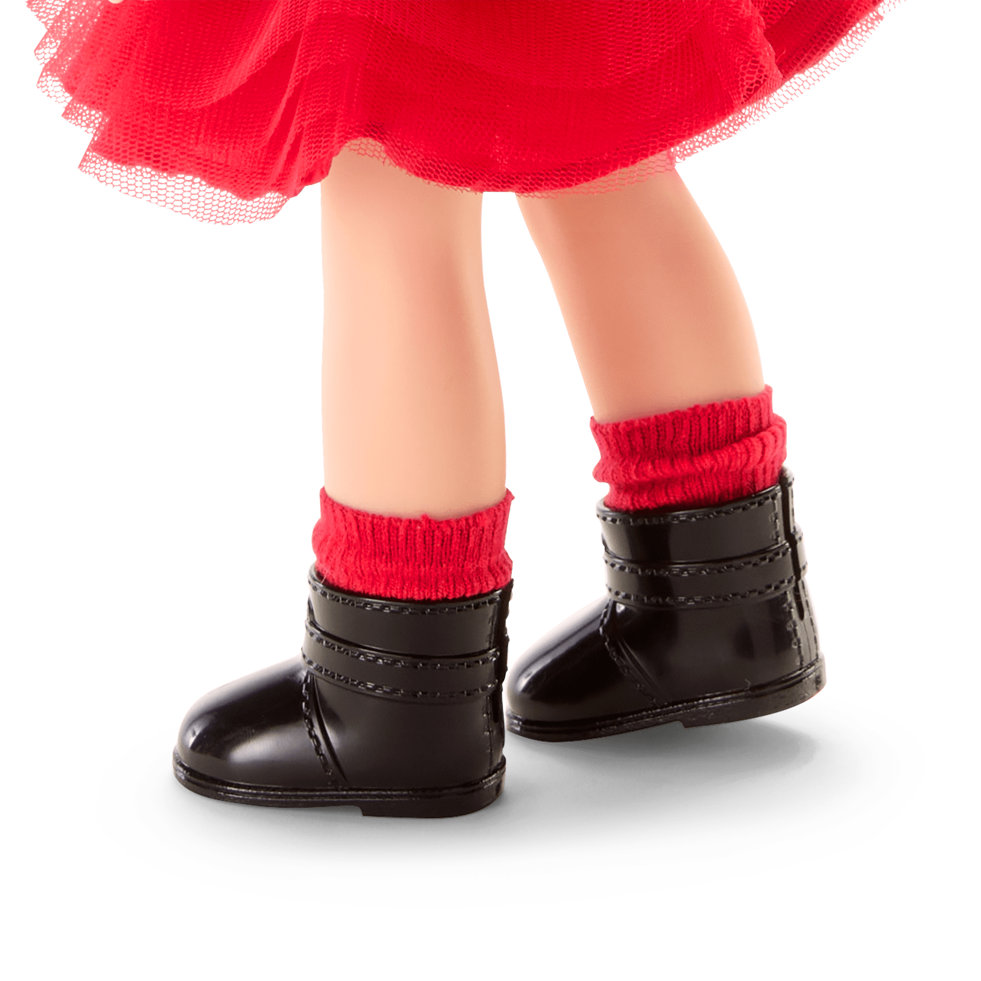 Crimson Sparkle Sweater Dress for Girls with Tulle Skirt | WellieWishers
