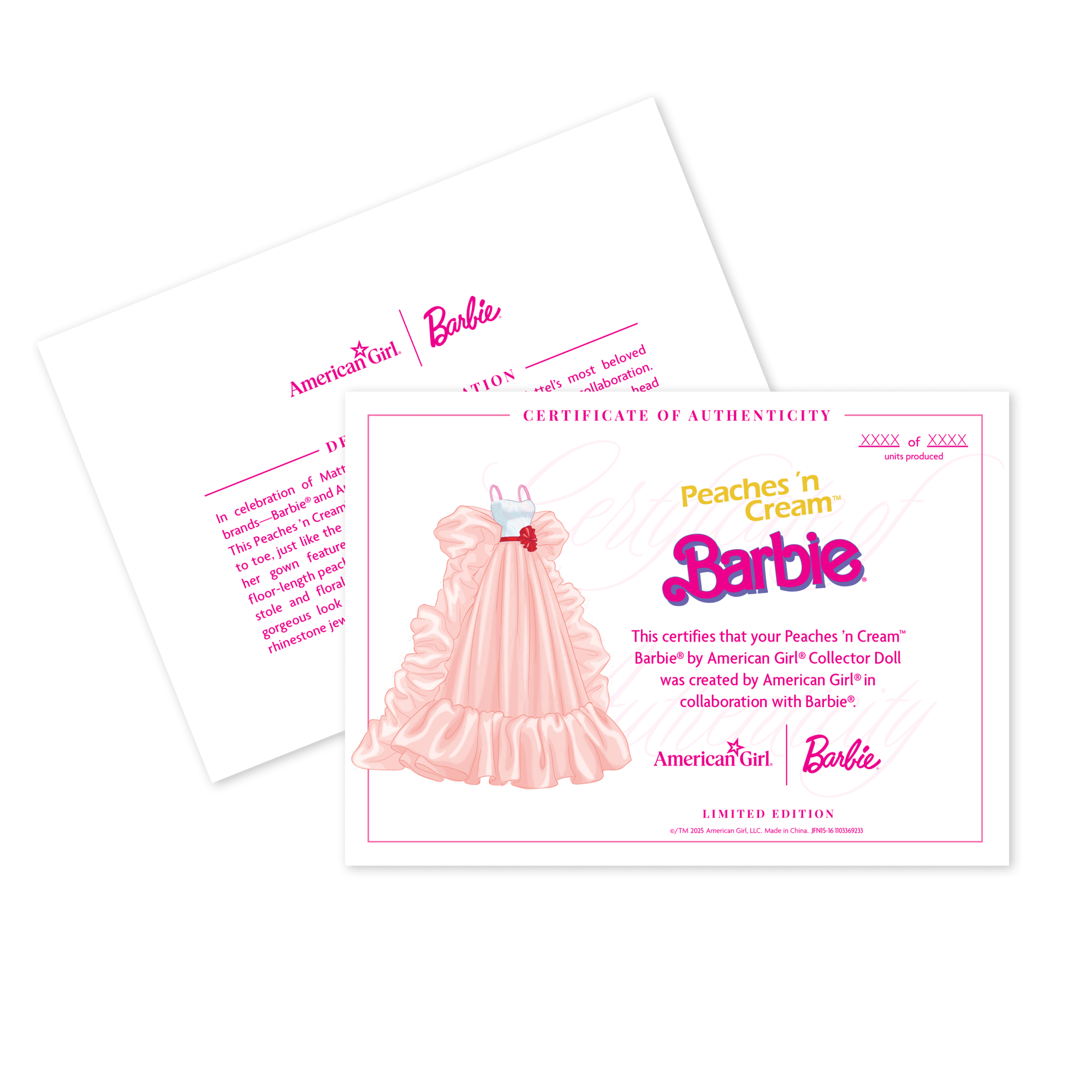 Peaches ’n Cream Barbie Collector Doll 18-inch | American Girl