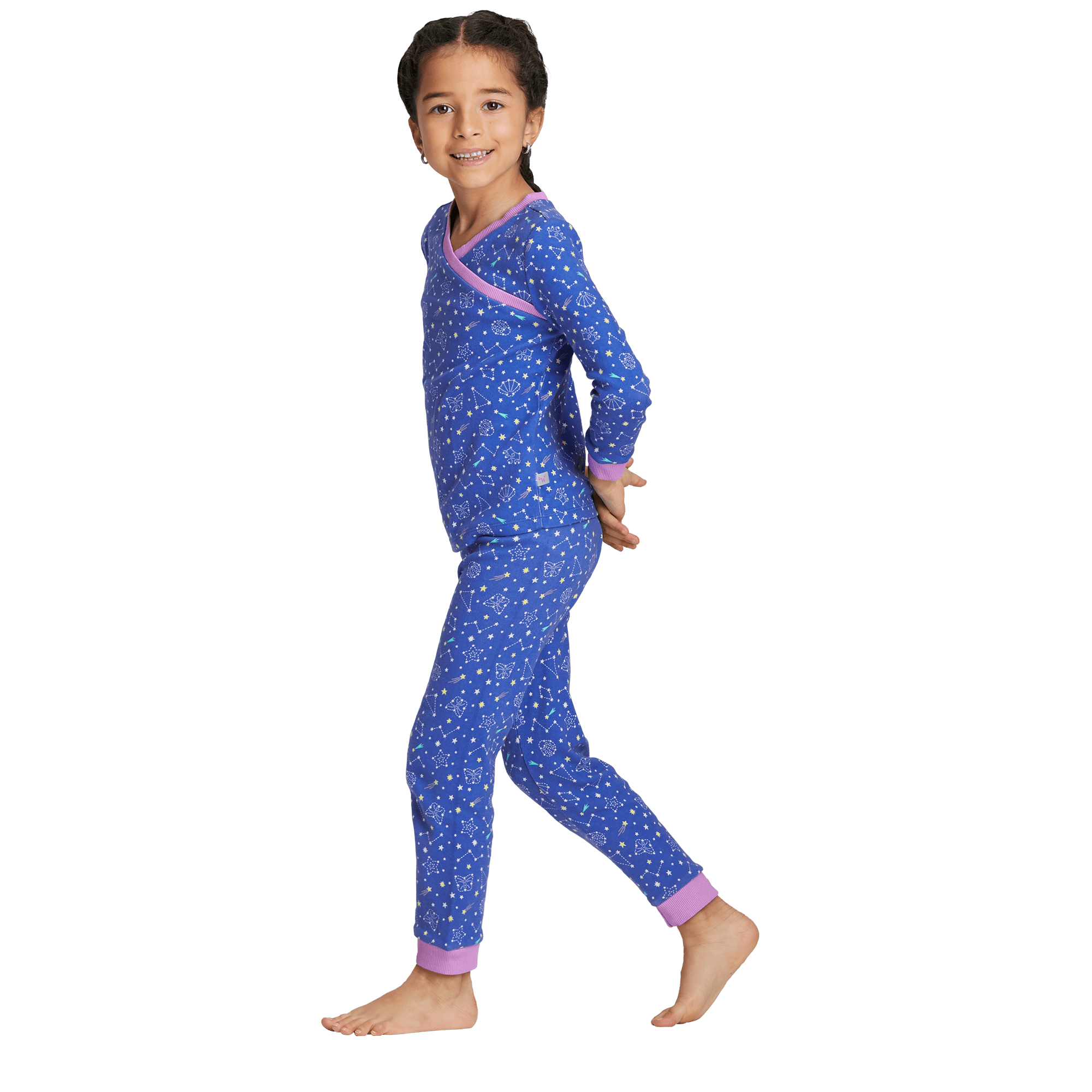 Glow in the Dark Starry Sky Pajamas for Girls | WellieWishers