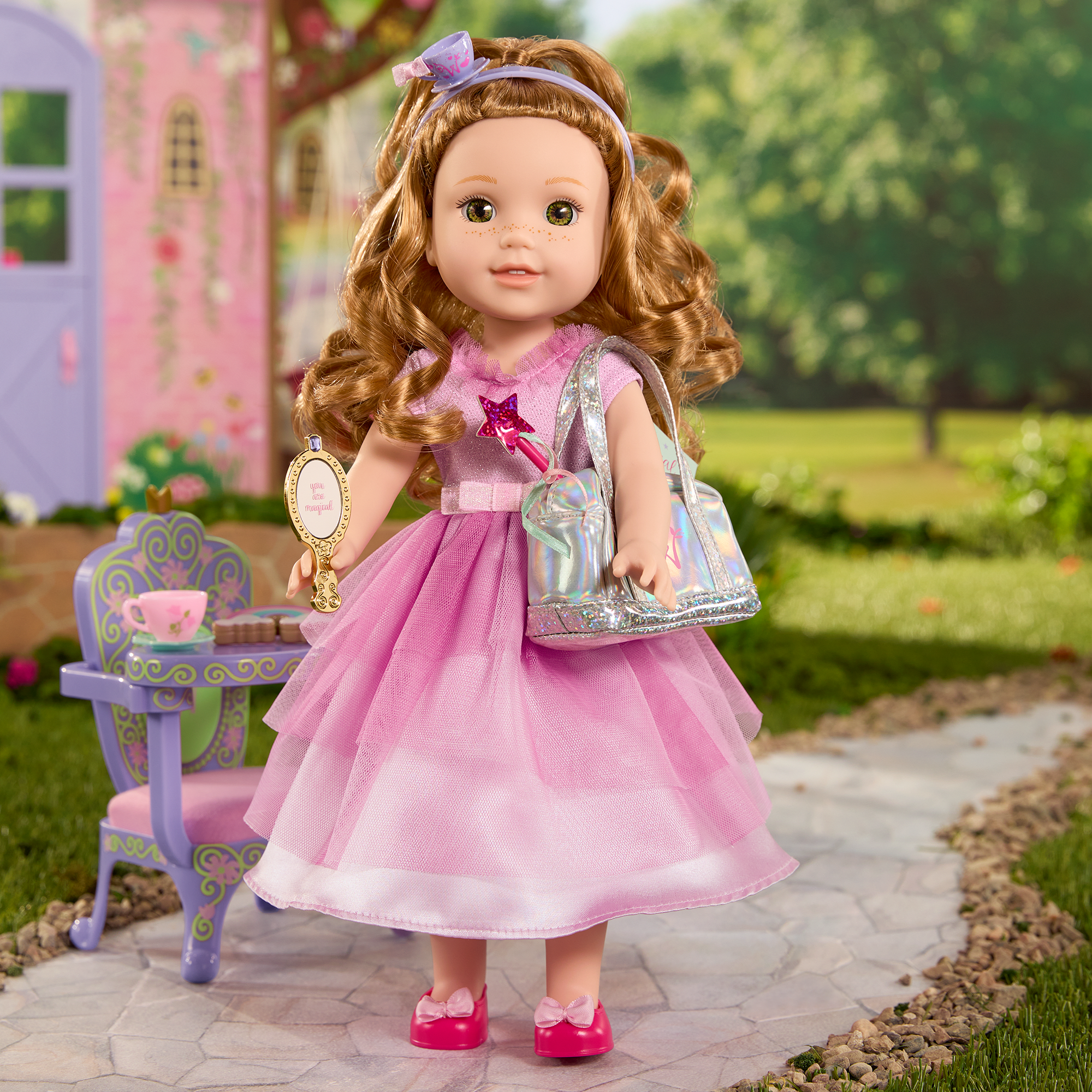 Princess Doll Bundle with Throne Desk & Royal Dress | WellieWishers™