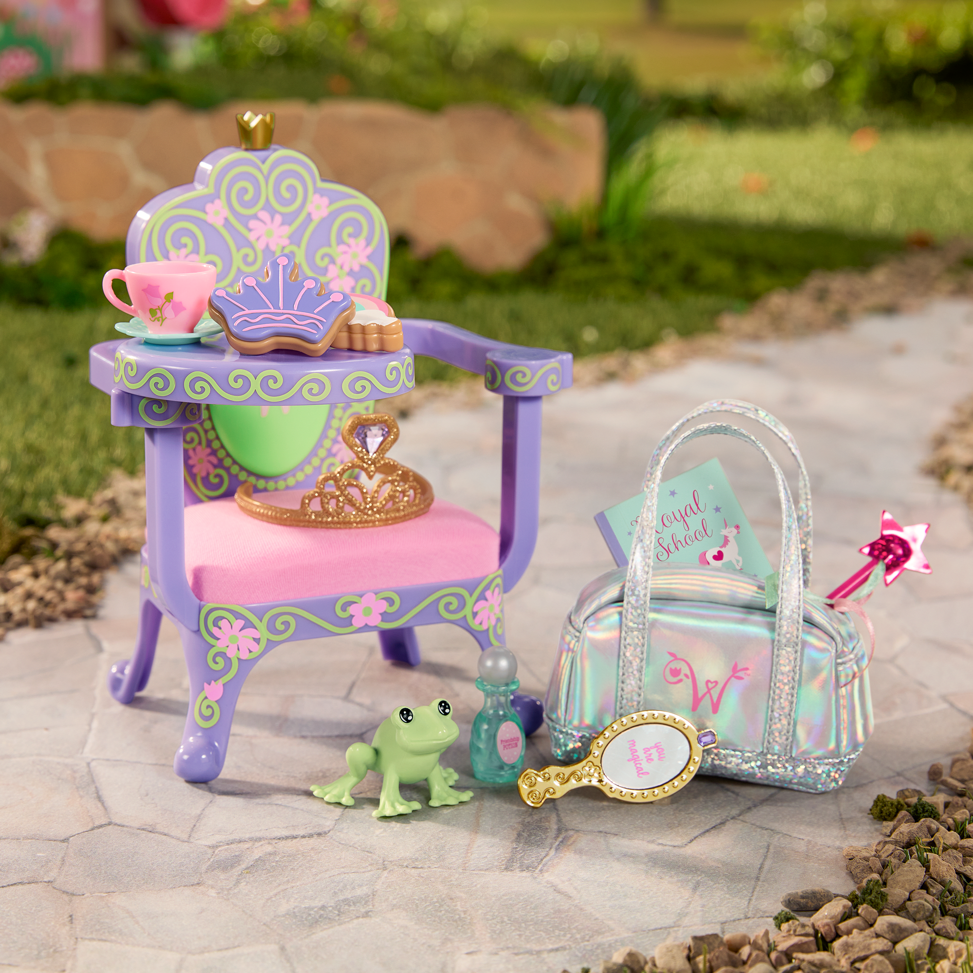 Princess Doll Bundle with Throne Desk & Royal Dress | WellieWishers™