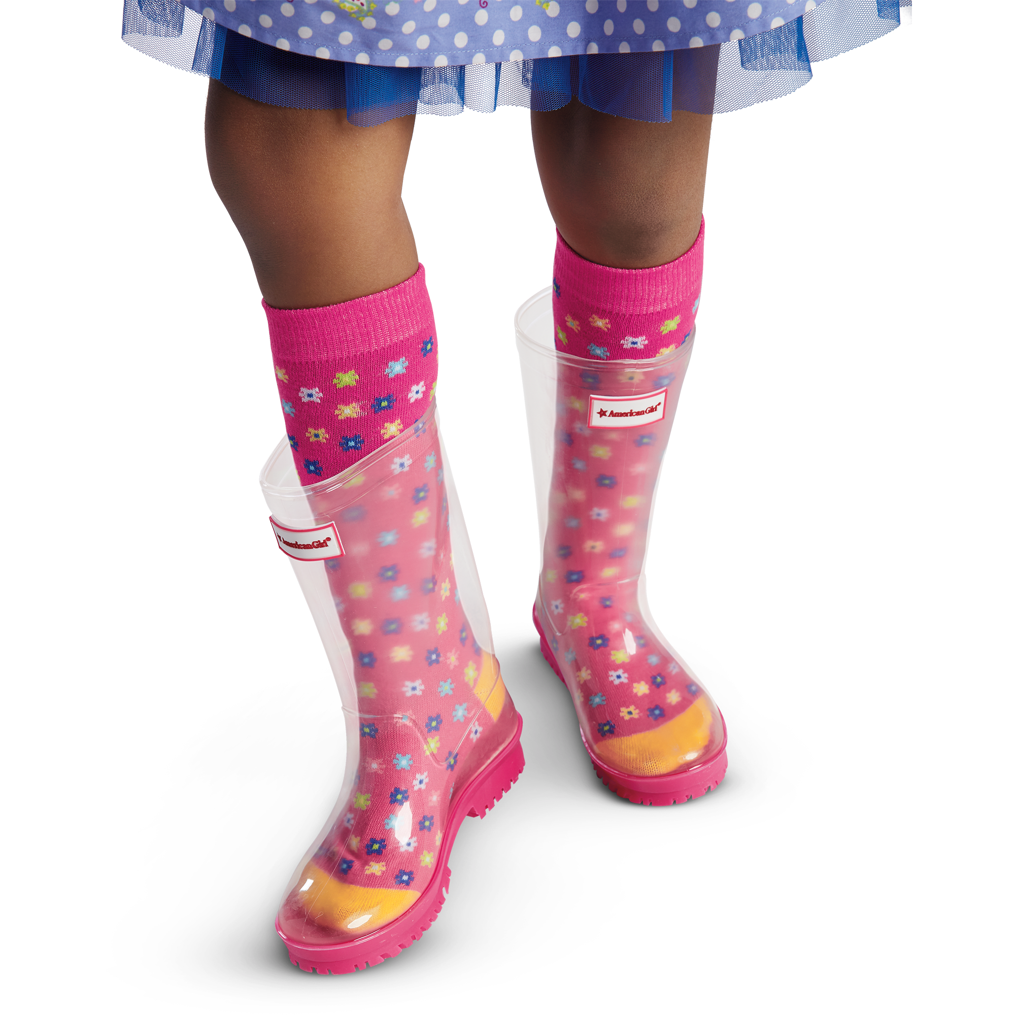 Girls' Rain Boots & Socks Set for Outdoor Play | WellieWishers