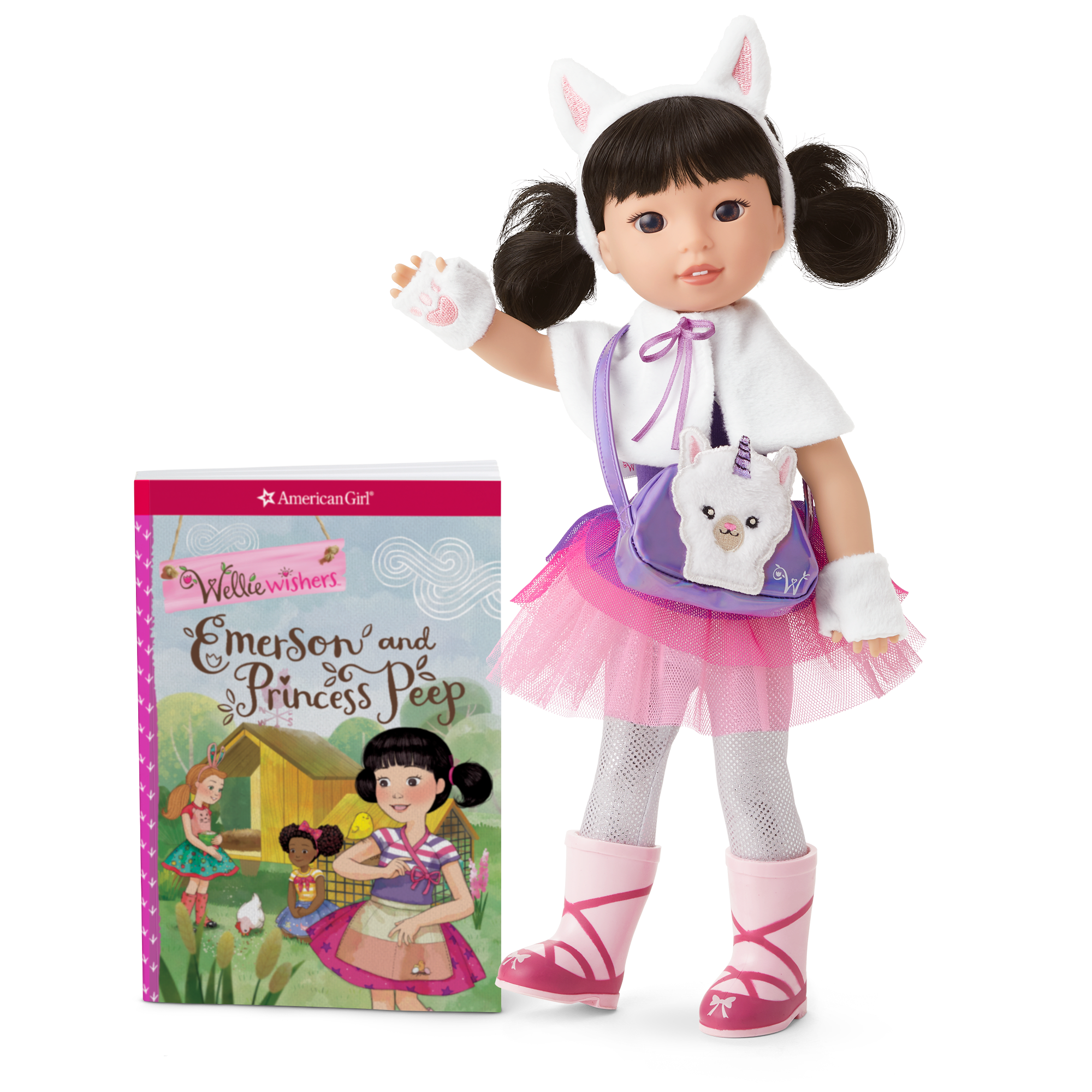 Emerson Doll with Book & Magical Llamacorn Accessories | WellieWishers