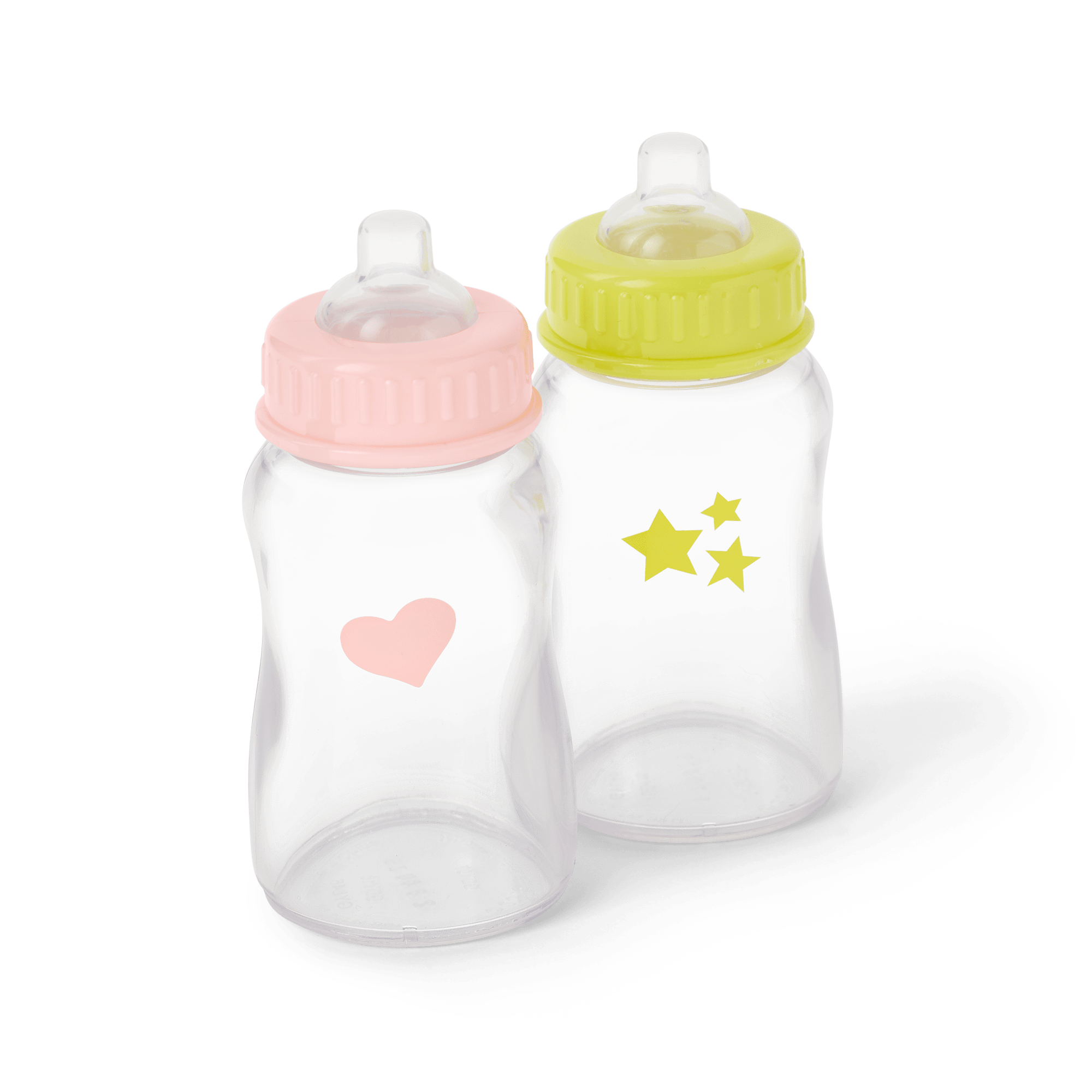 Baby Bottle Set for Bitty Baby with Heart & Star Designs | Bitty's™