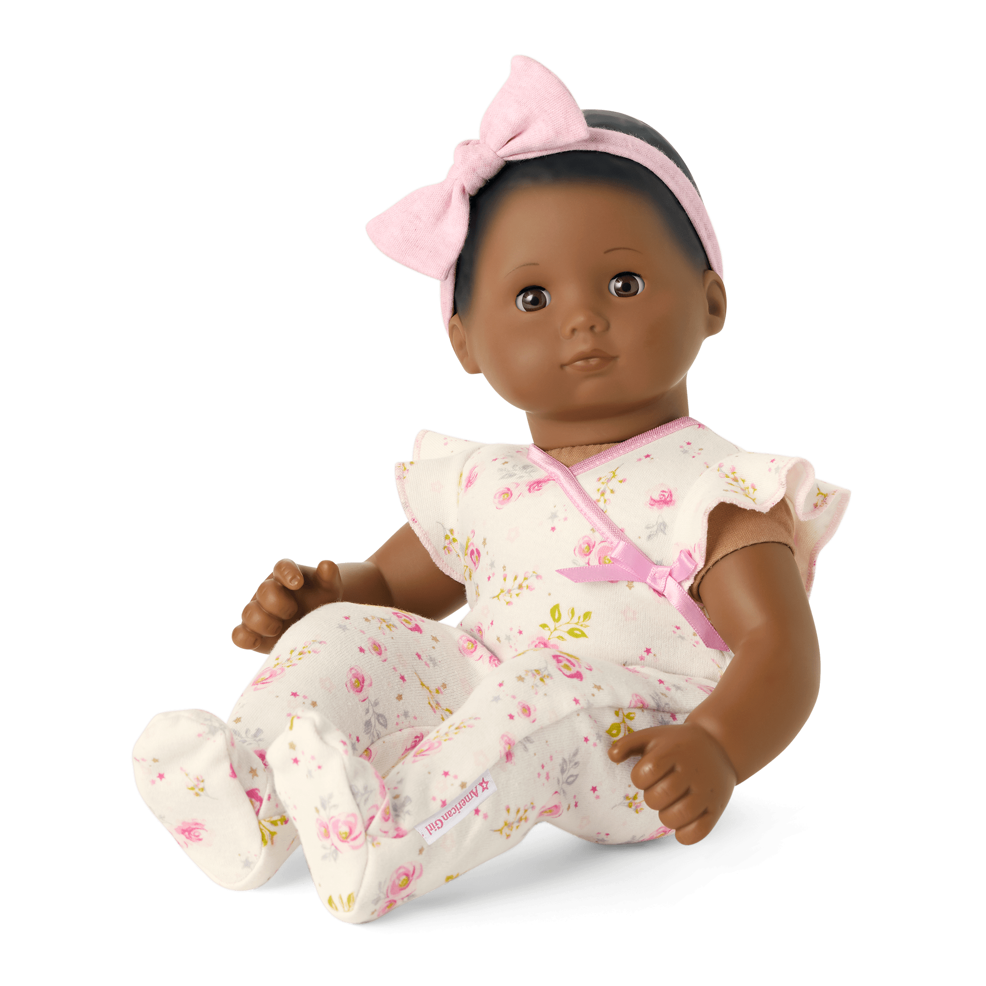 Floral-Print Pajamas for Bitty Baby Dolls with Satin Bow | Beautiful Blooms