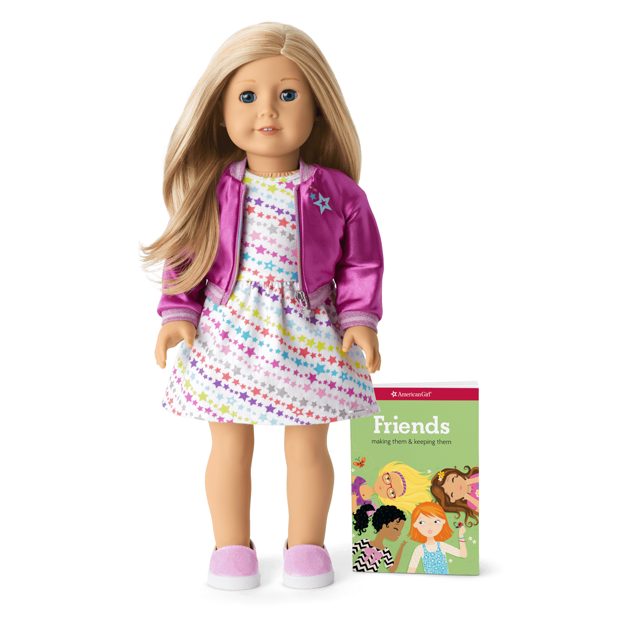 Blonde Hair Blue Eyes 18" Truly Me Doll with Star Dress | American Girl