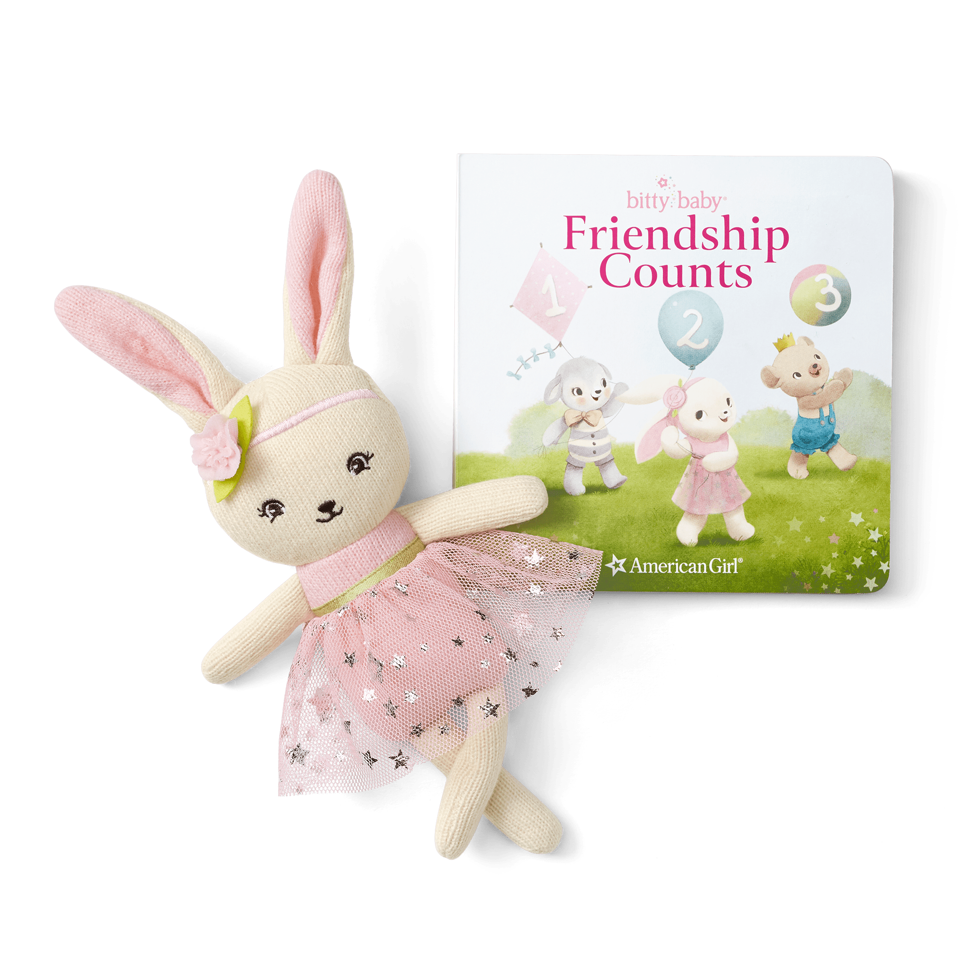 Knitted Bunny Plush & Friendship Board Book for Toddlers | Bitty’s™