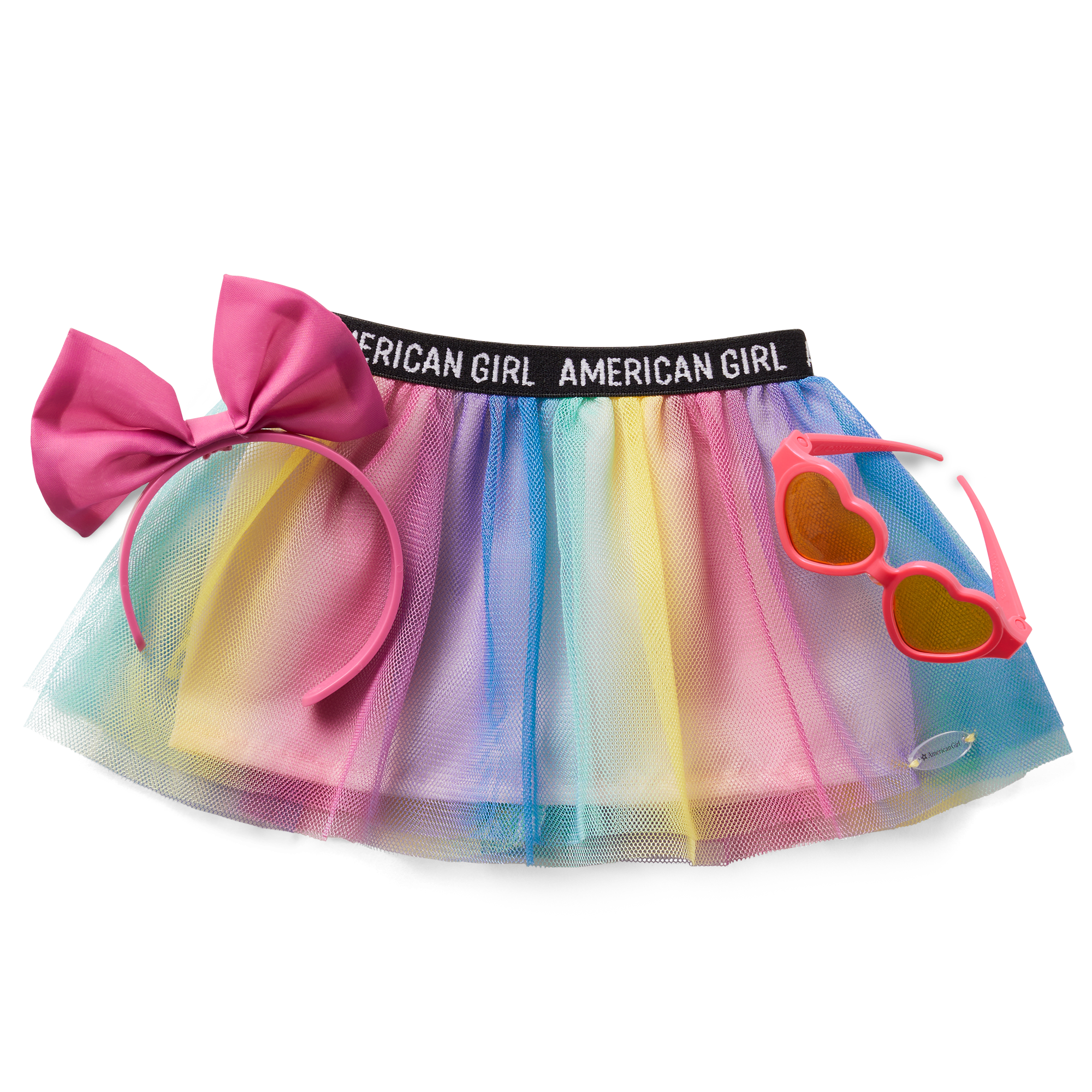 Rainbow Mesh Skirt & Accessories for 18-Inch Dolls | Wild Side