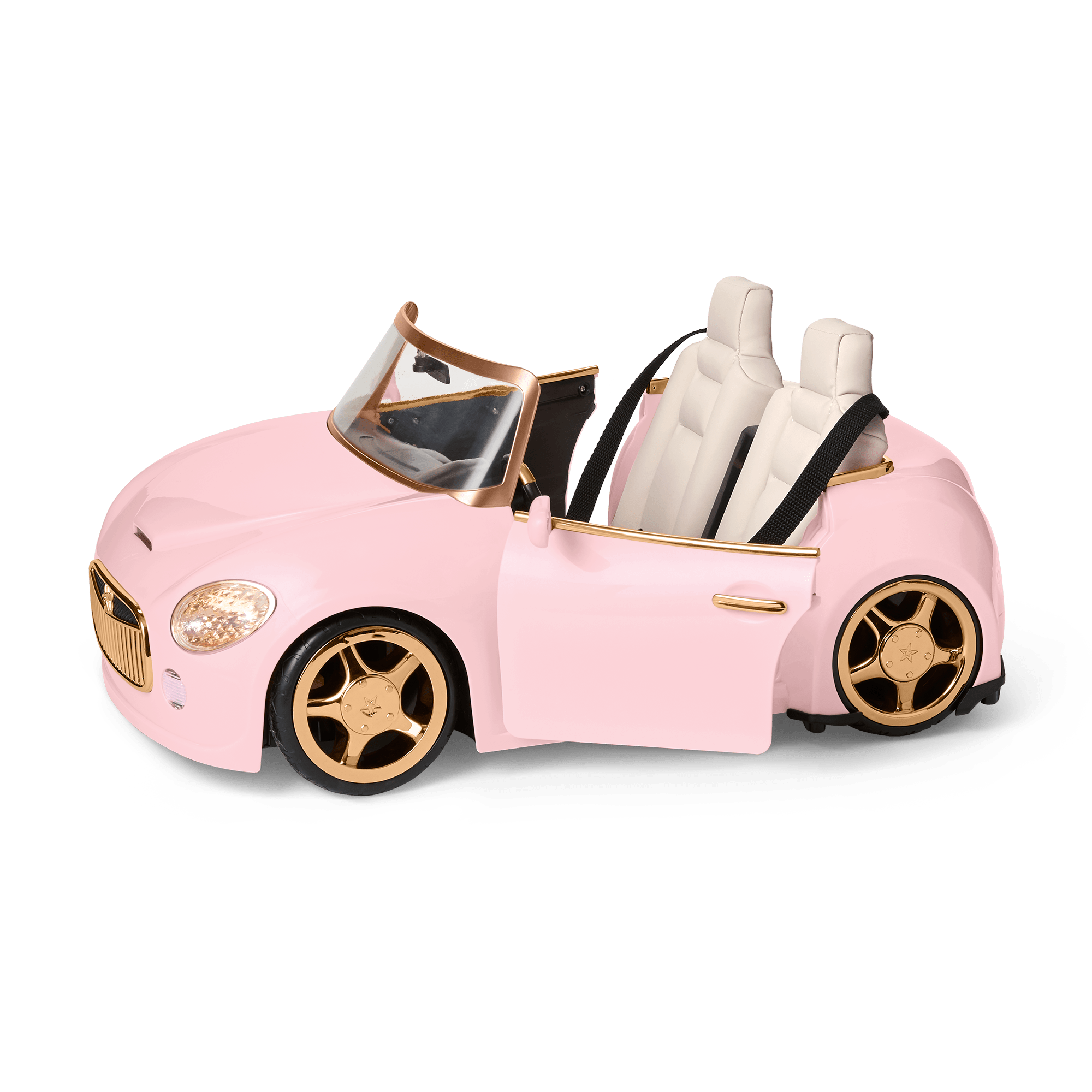 Pink Remote-Control Sports Car for Dolls with Working Lights | American Girl