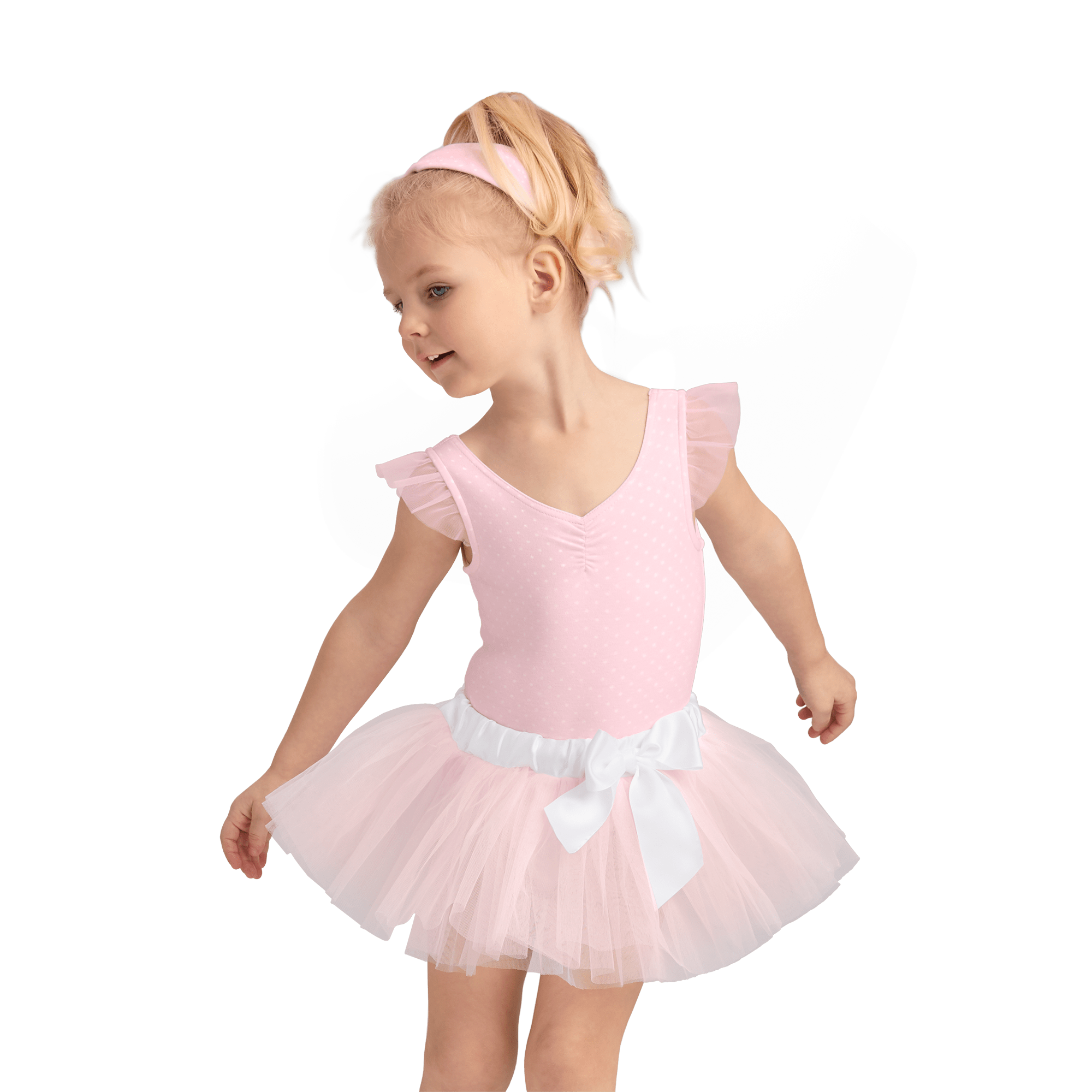 Ballerina Outfit for Girls with Ruffle Sleeves & Mesh Skirt | Bitty's™