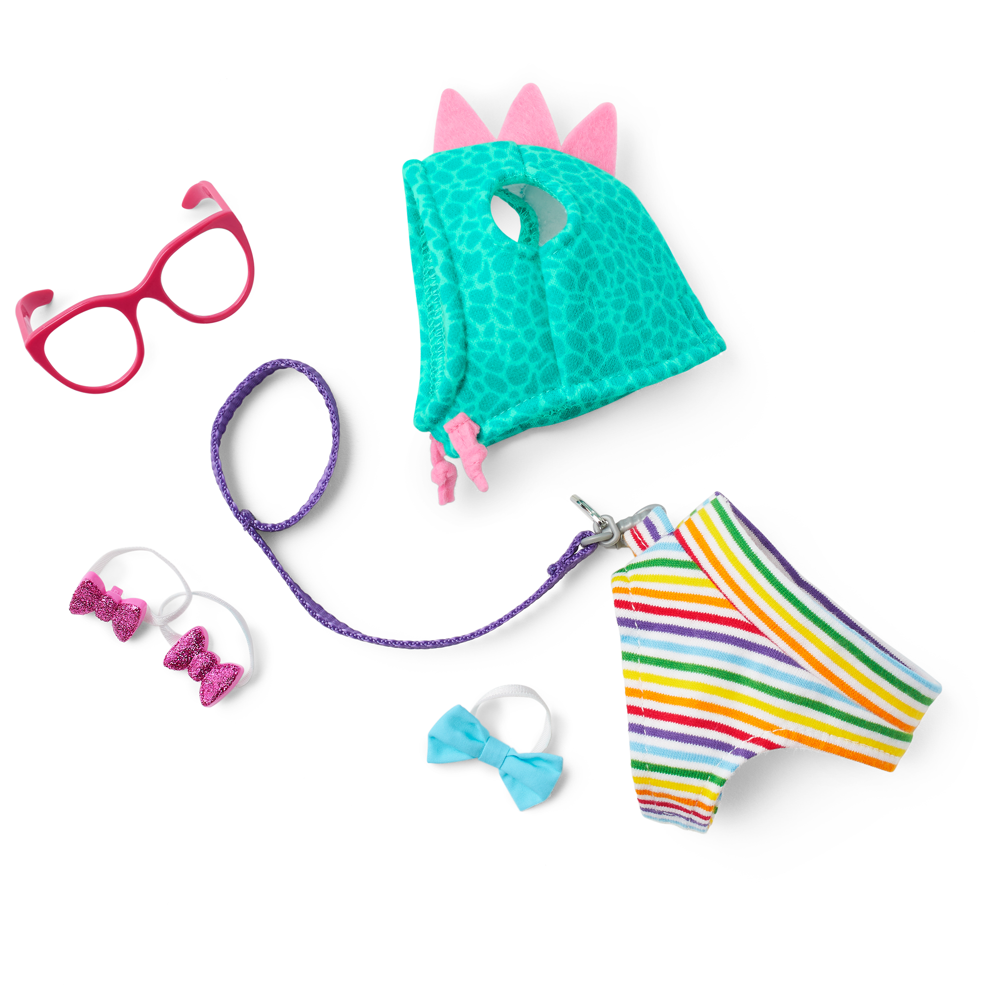 Fashion Pet Accessories Set with Harness, Hoodie & Bows | American Girl Pets
