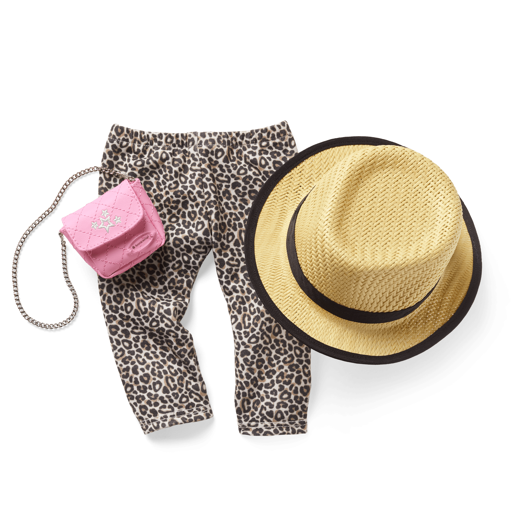 Leopard-Print Leggings & Accessories Set for 18-inch Dolls | Sweet Side