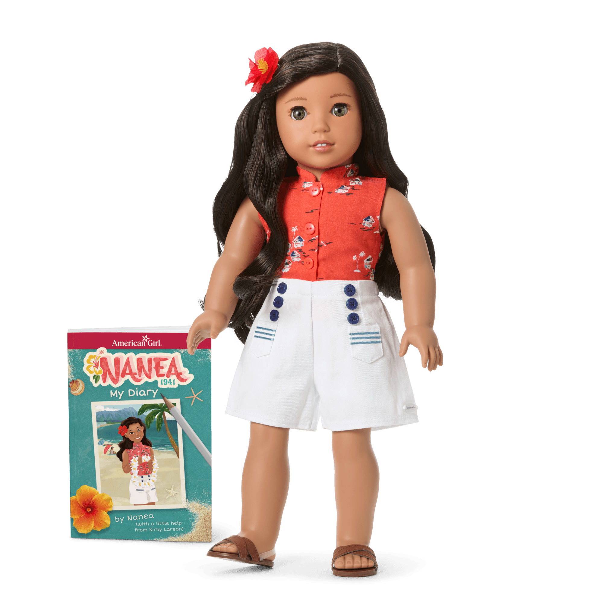 18-inch Nanea Historical Doll with Journal & 1940s Outfit | Nanea™