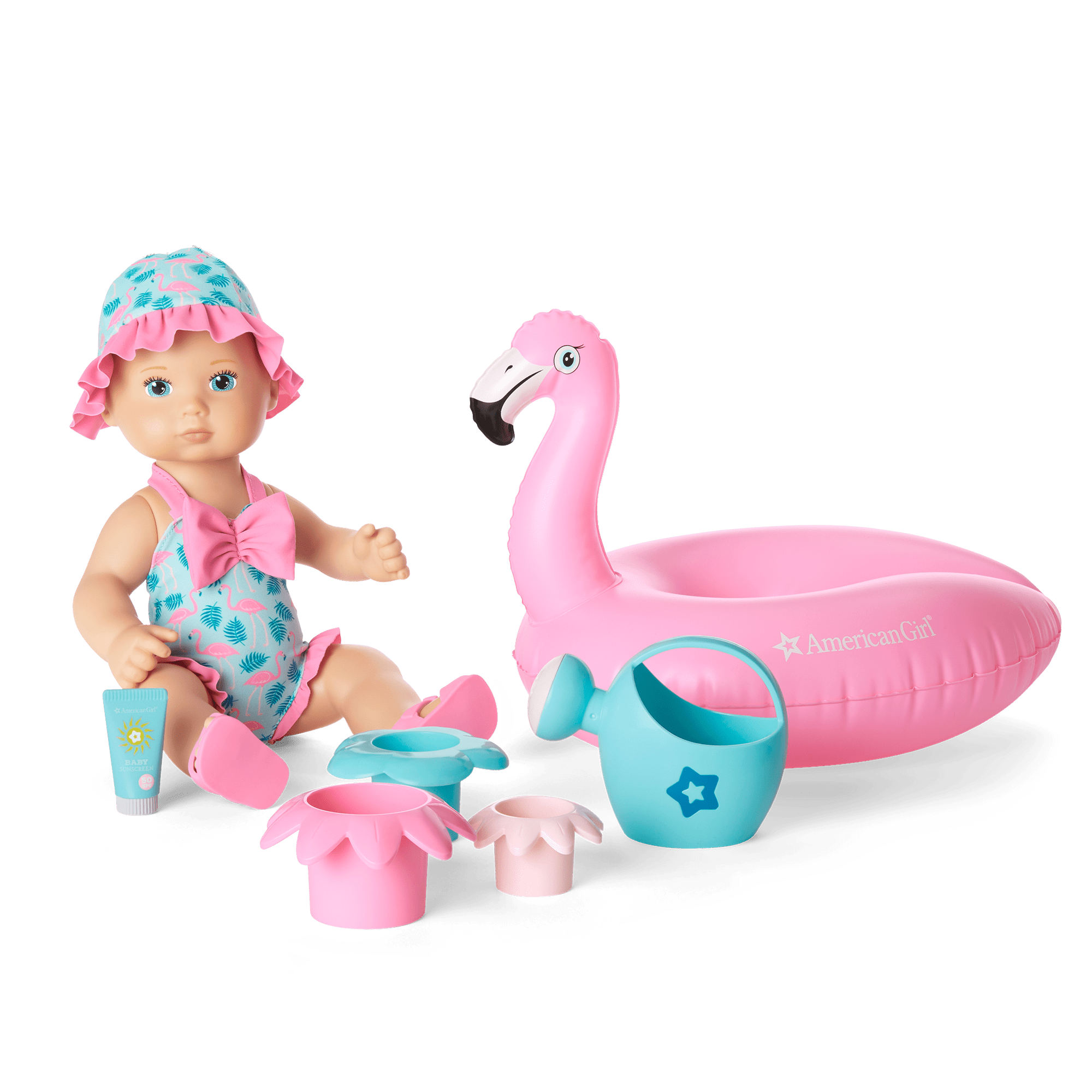Flamingo Water Play Set for Toddlers | Bitty Baby Splash