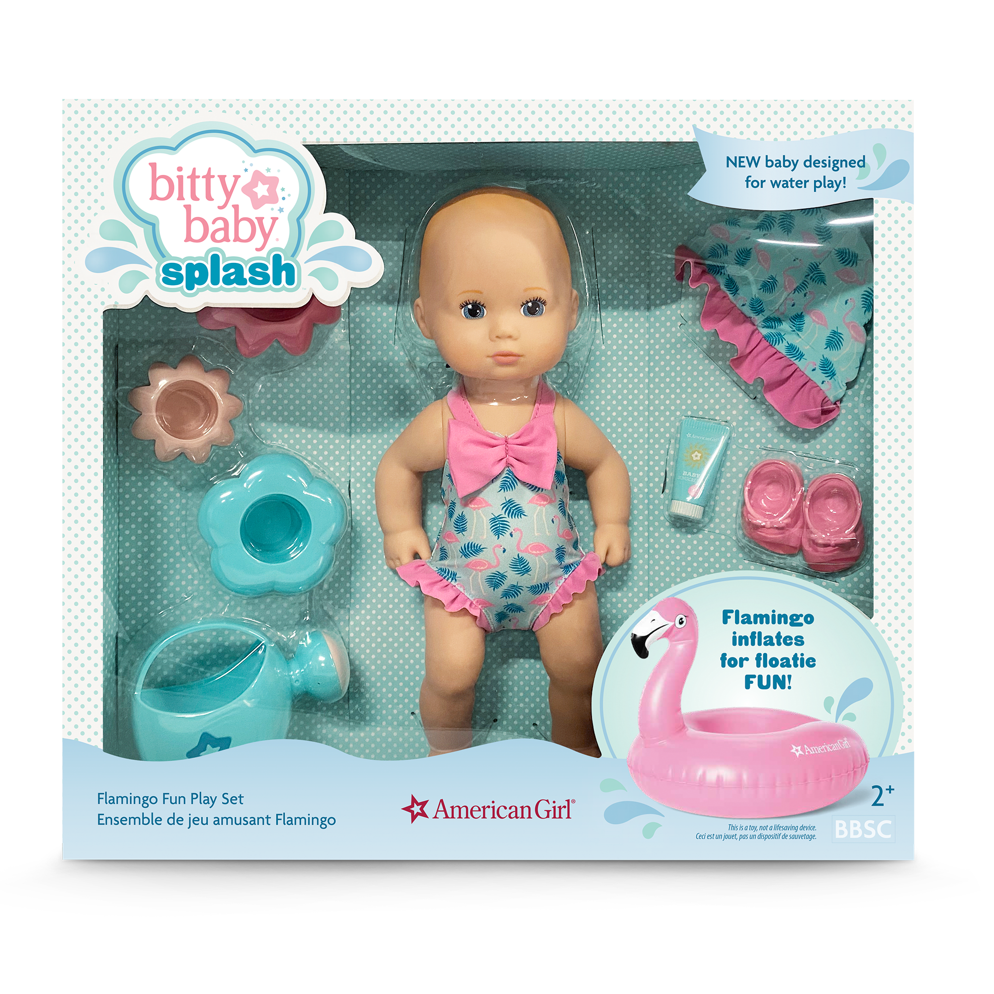 Flamingo Water Play Set for Toddlers | Bitty Baby Splash