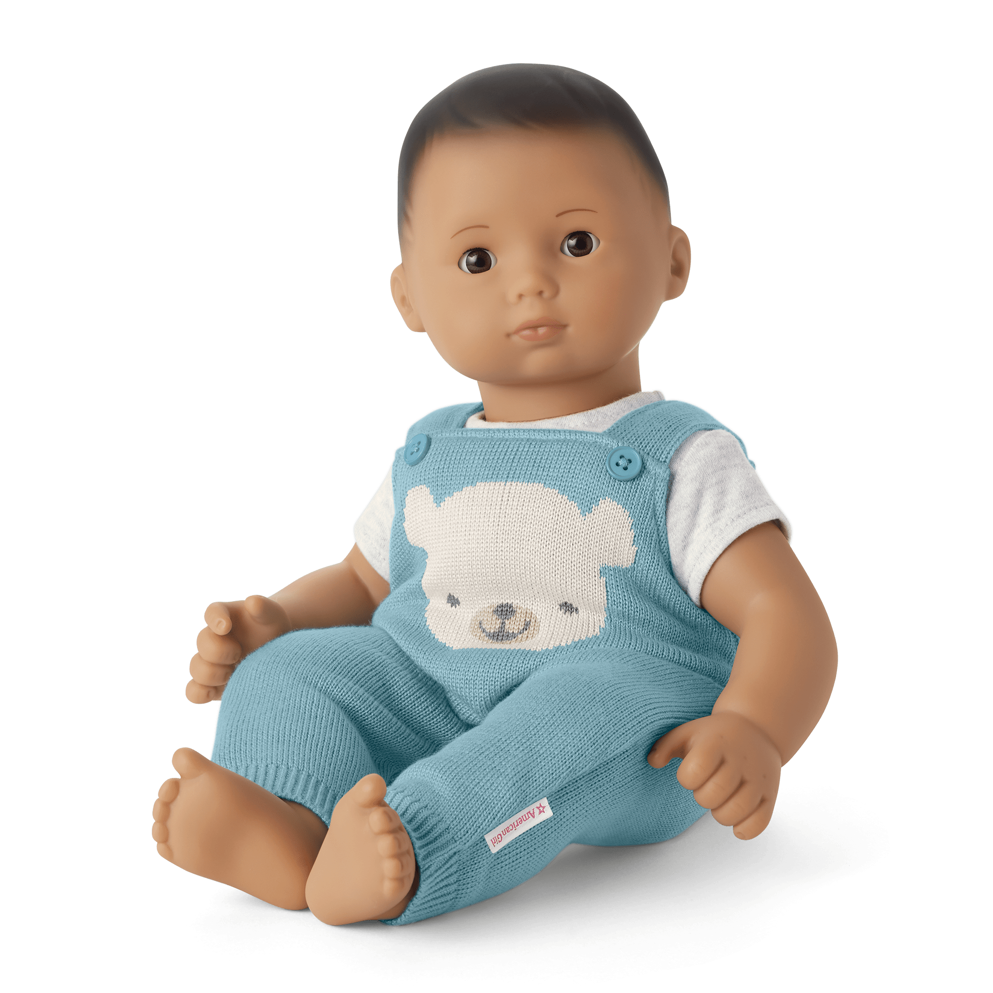 Blue Bear Overalls Set for Baby Dolls | Bitty Baby