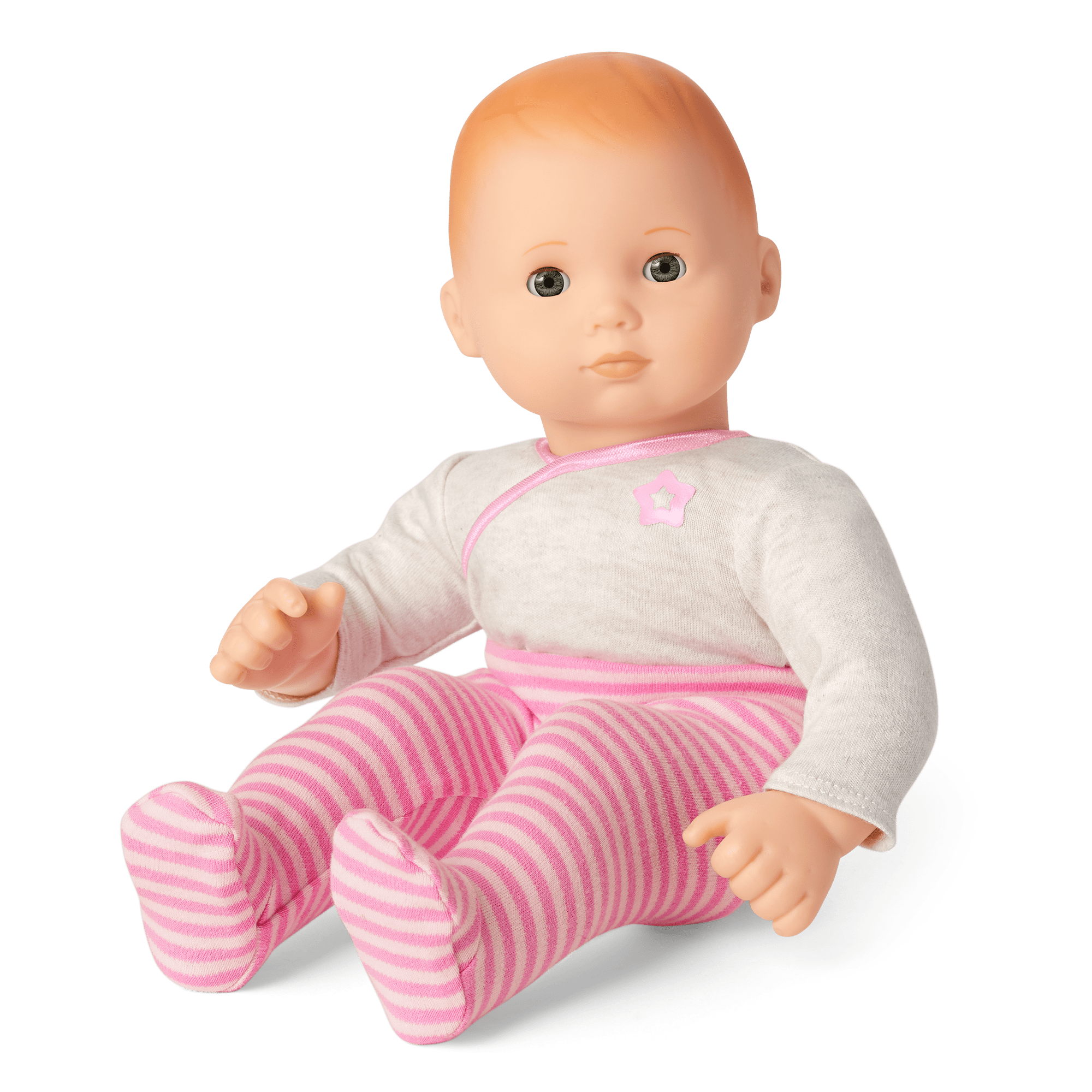 Bitty Baby Doll with Red Hair & Pink Outfit | 15" Cuddly First Baby Doll