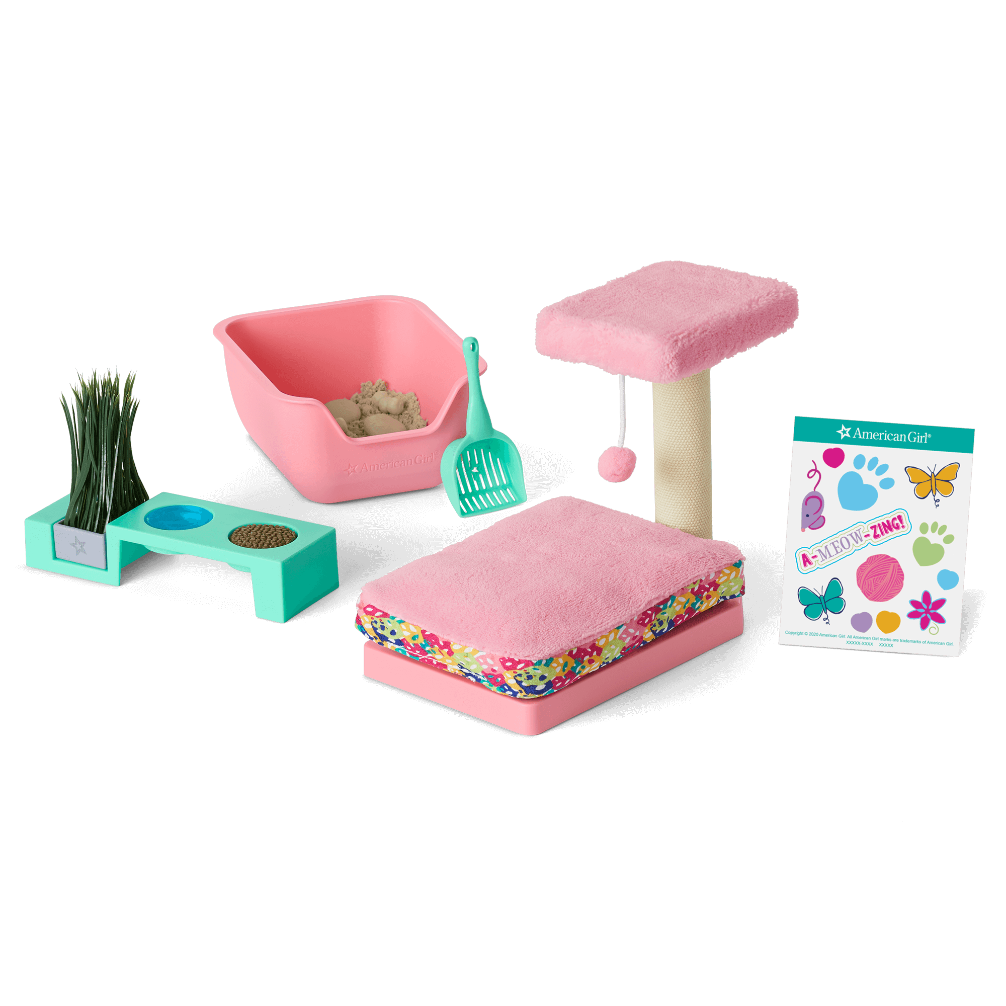 Complete Cat Care Playset with Tree, Food & Litter Box | Kitty Essentials