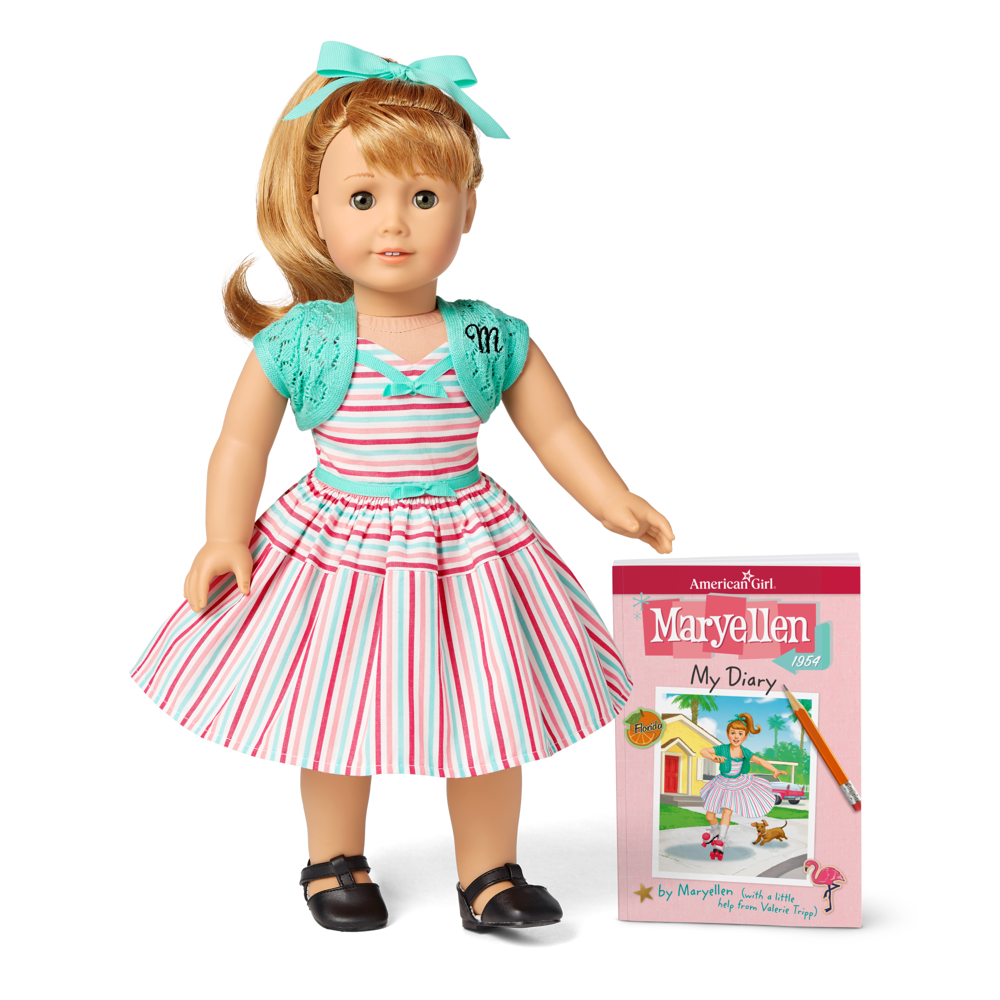 18-inch Maryellen Doll with 1950s Outfit & Journal | Historical Characters