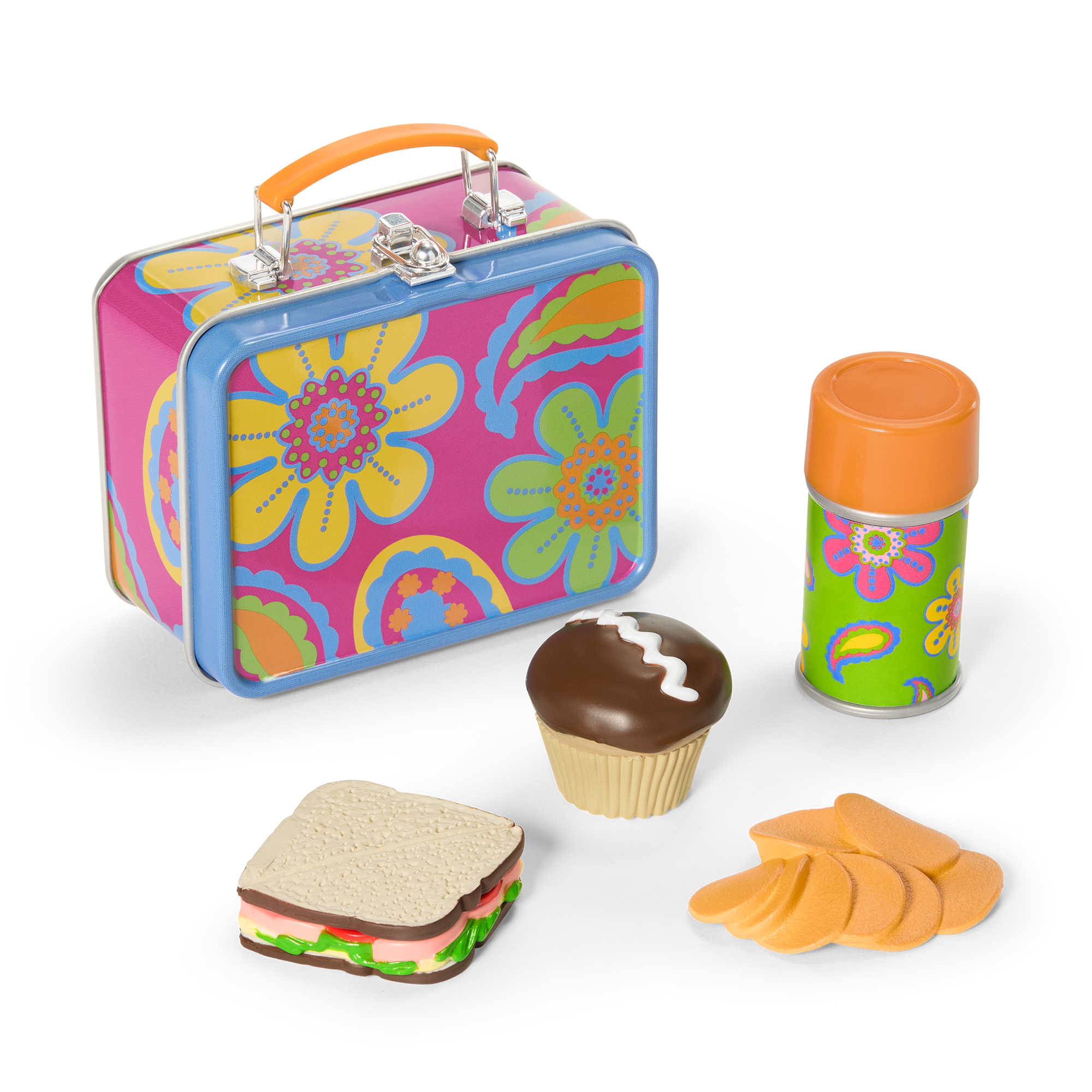 18-inch Doll Lunch Box with Floral Print & Food Accessories | Julie's™