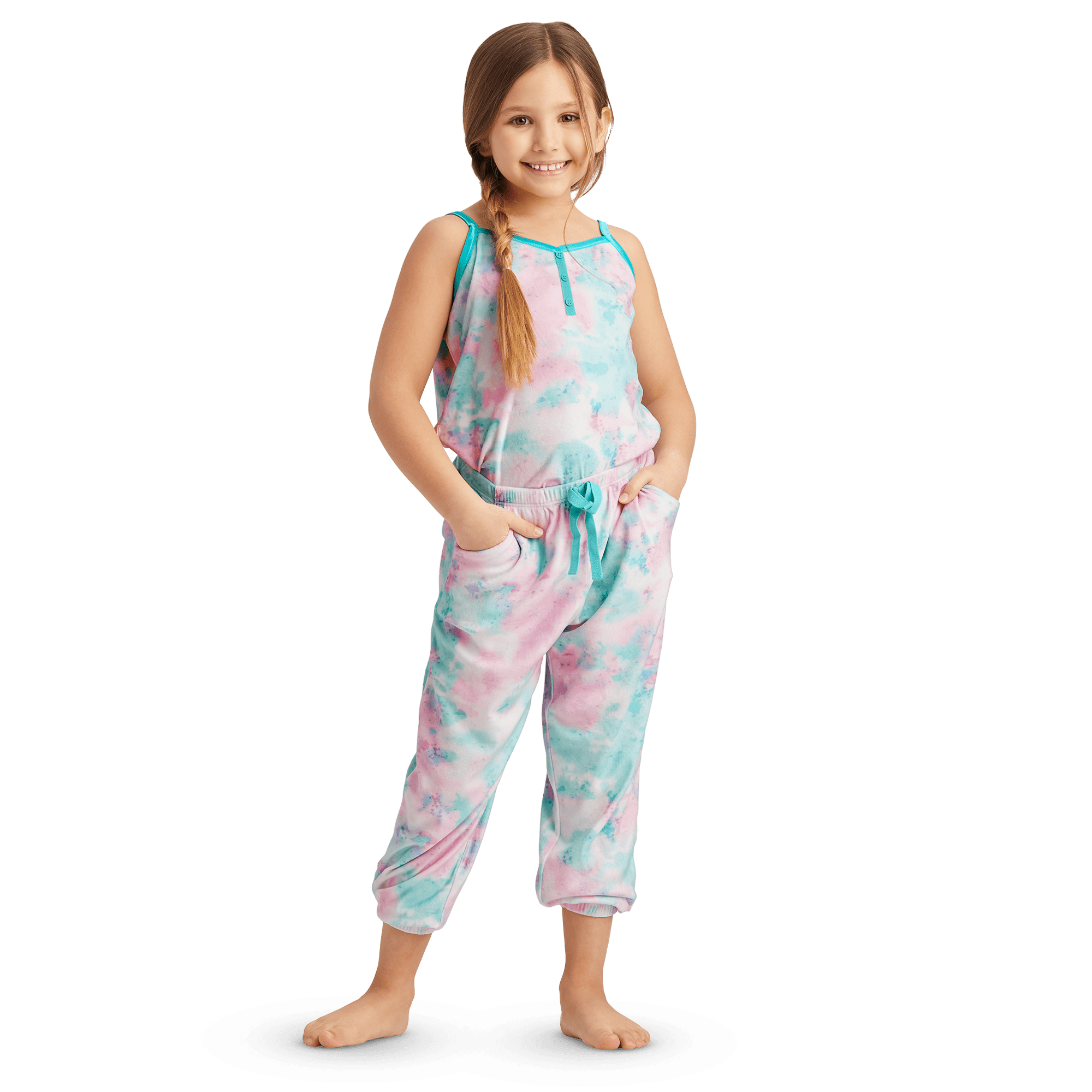 Tie-Dye Velour Pajama Set for Girls | Cozy Relaxed-Fit PJs