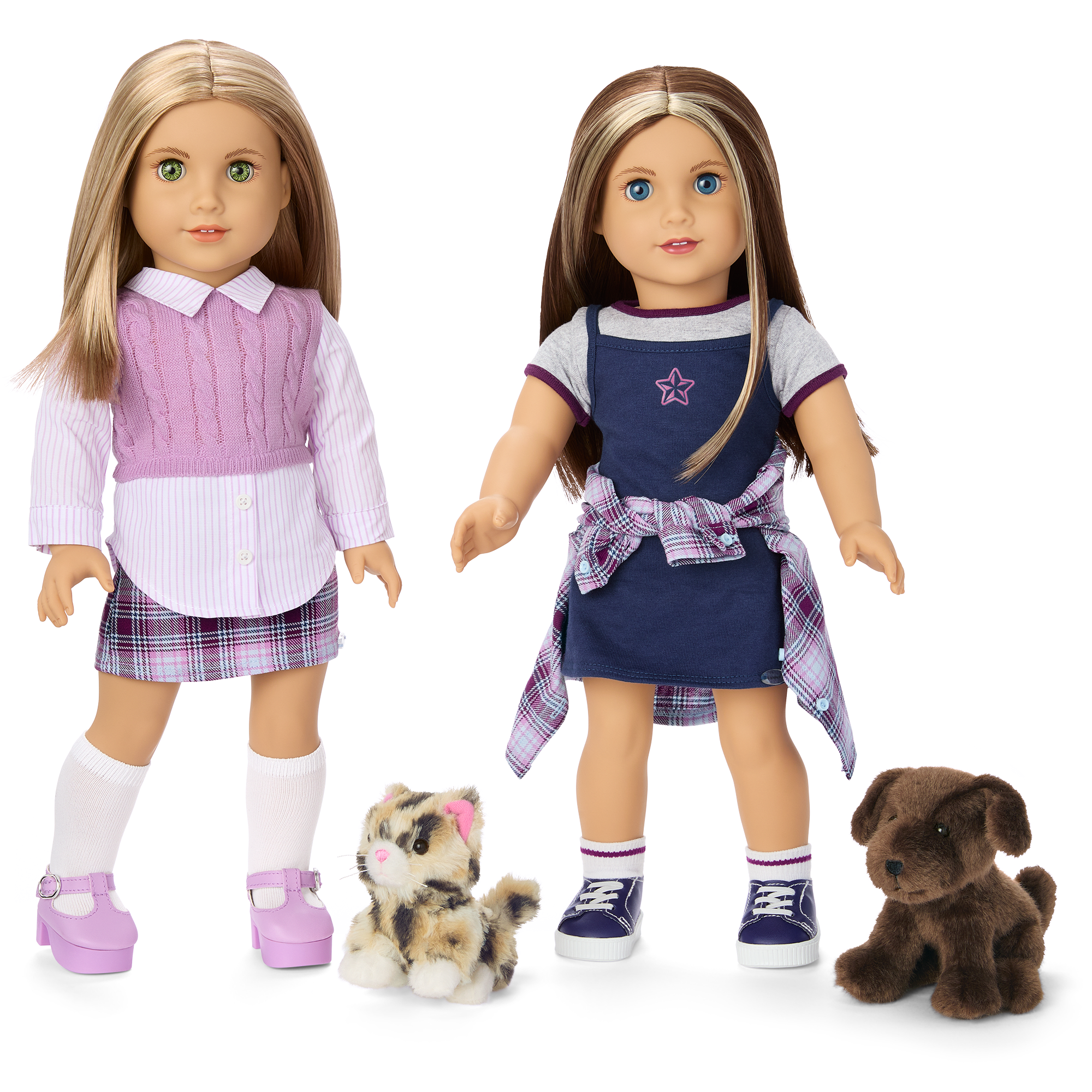 Plush Pet Set for Kids with Calico Kitten & Lab Puppy | Isabel & Nicki