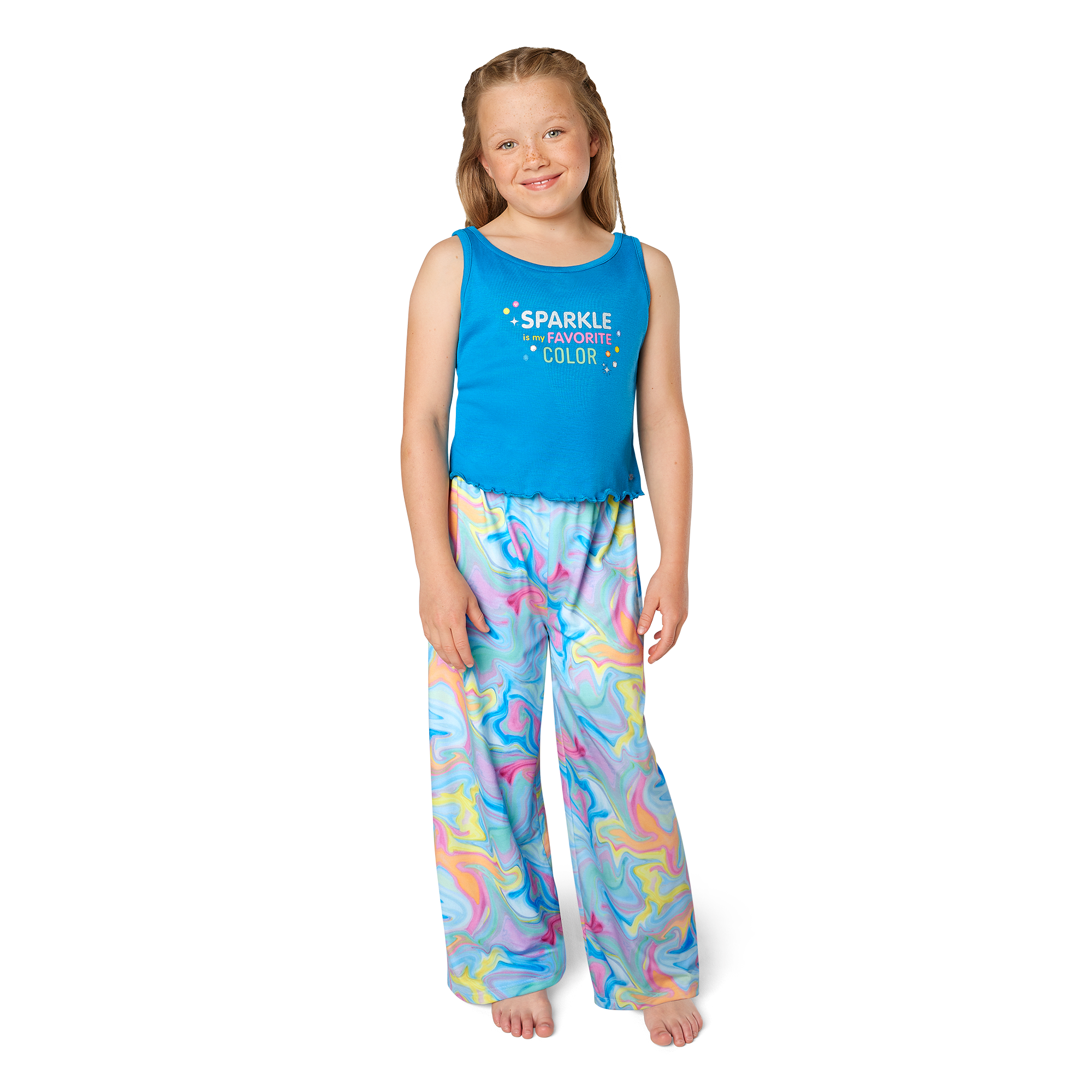Girls' Sparkle Pajama Set | Lila's™ Relaxed-Fit PJs for Sleepovers