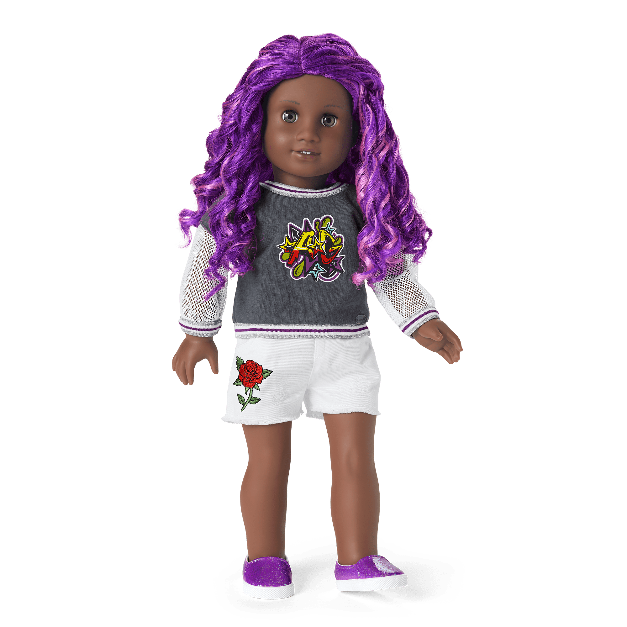 18-inch Truly Me Doll with Curly Purple Hair & Gray Eyes | American Girl