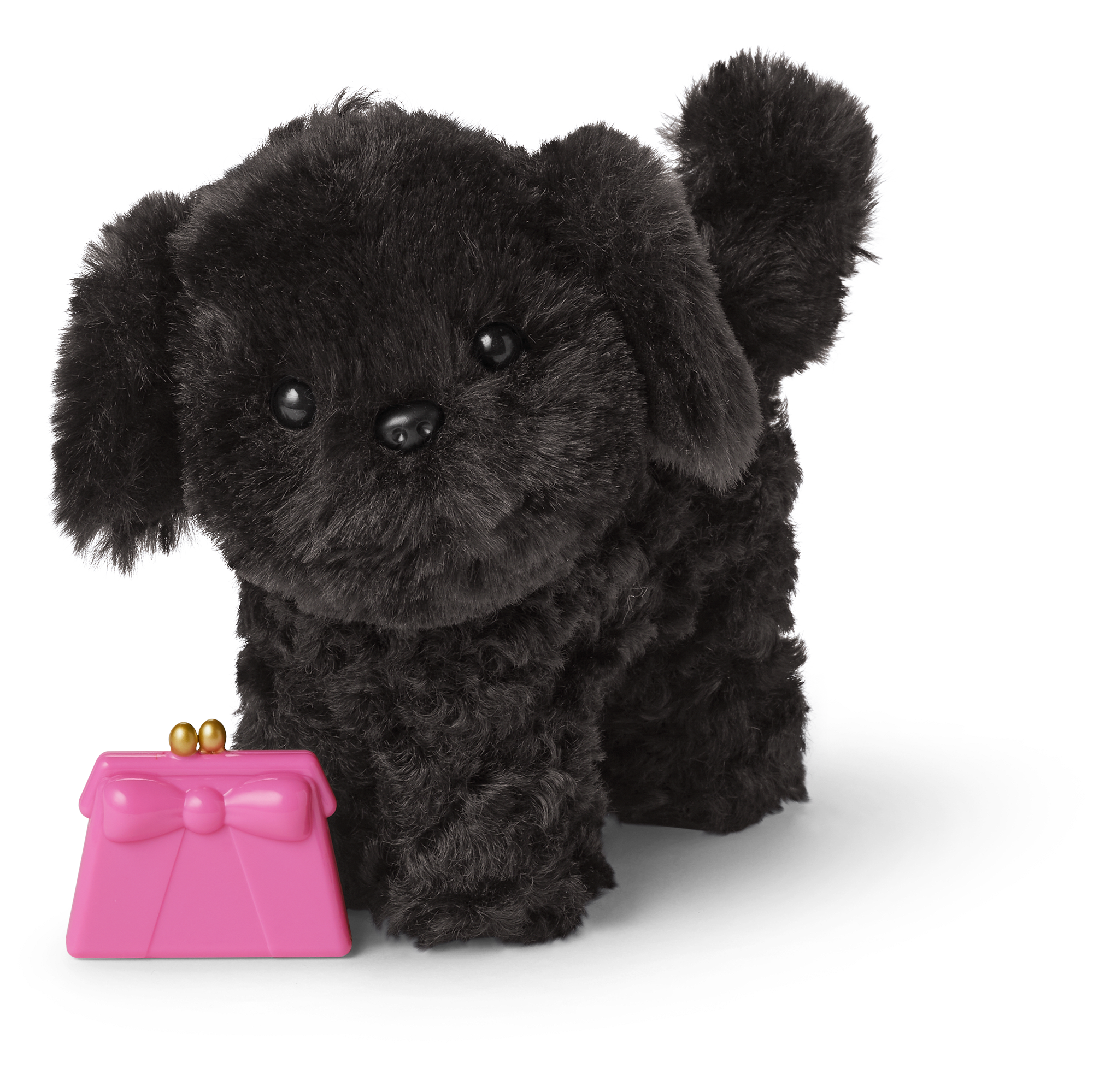 Posable Shi-Poo Dog Toy for 18-inch Dolls | Magnetic Mouth & Pet House
