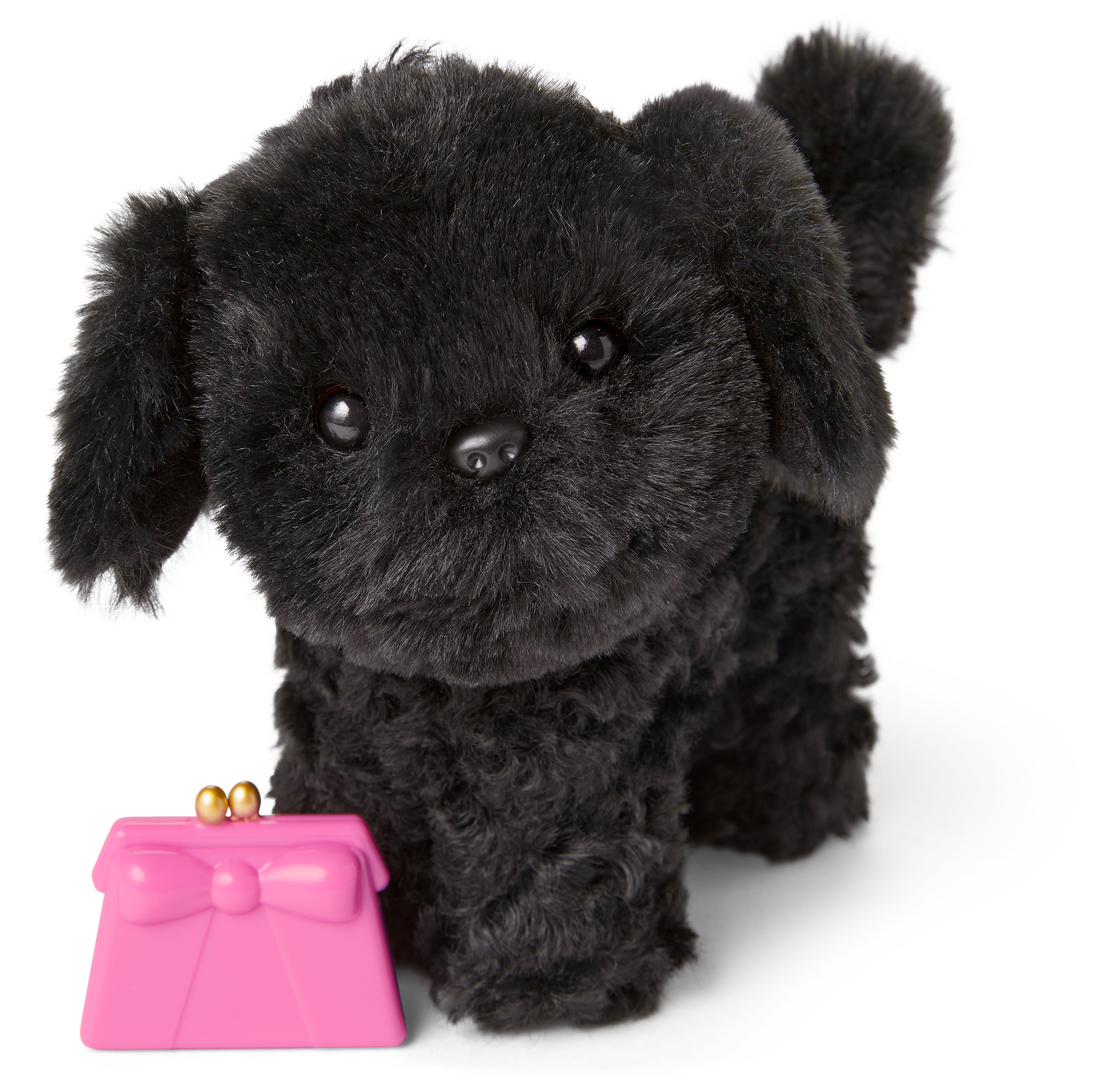 Posable Shi-Poo Dog Toy for 18-inch Dolls | Magnetic Mouth & Pet House
